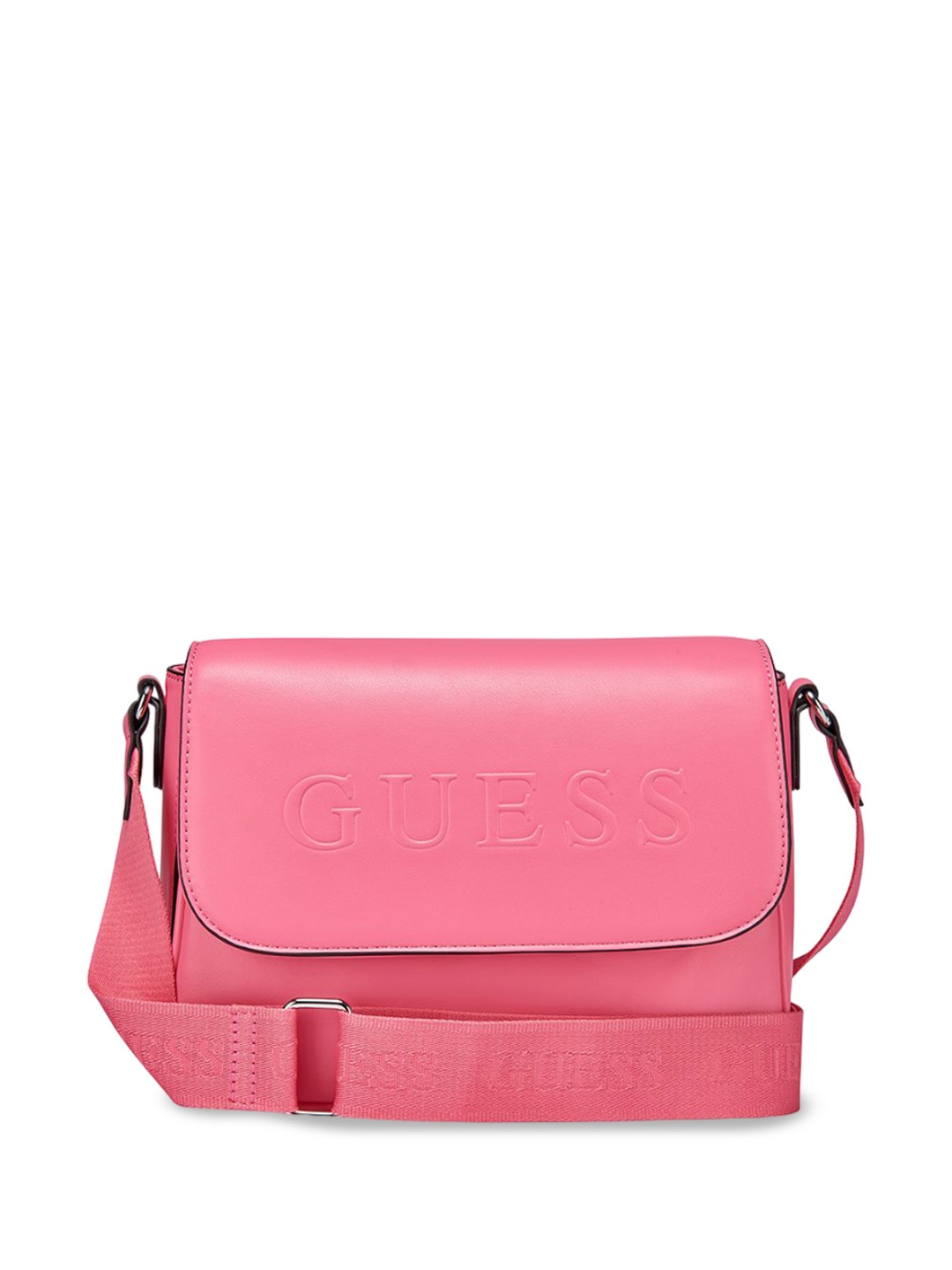 

GUESS PU Structured Shoulder Bag with Quilted, Pink