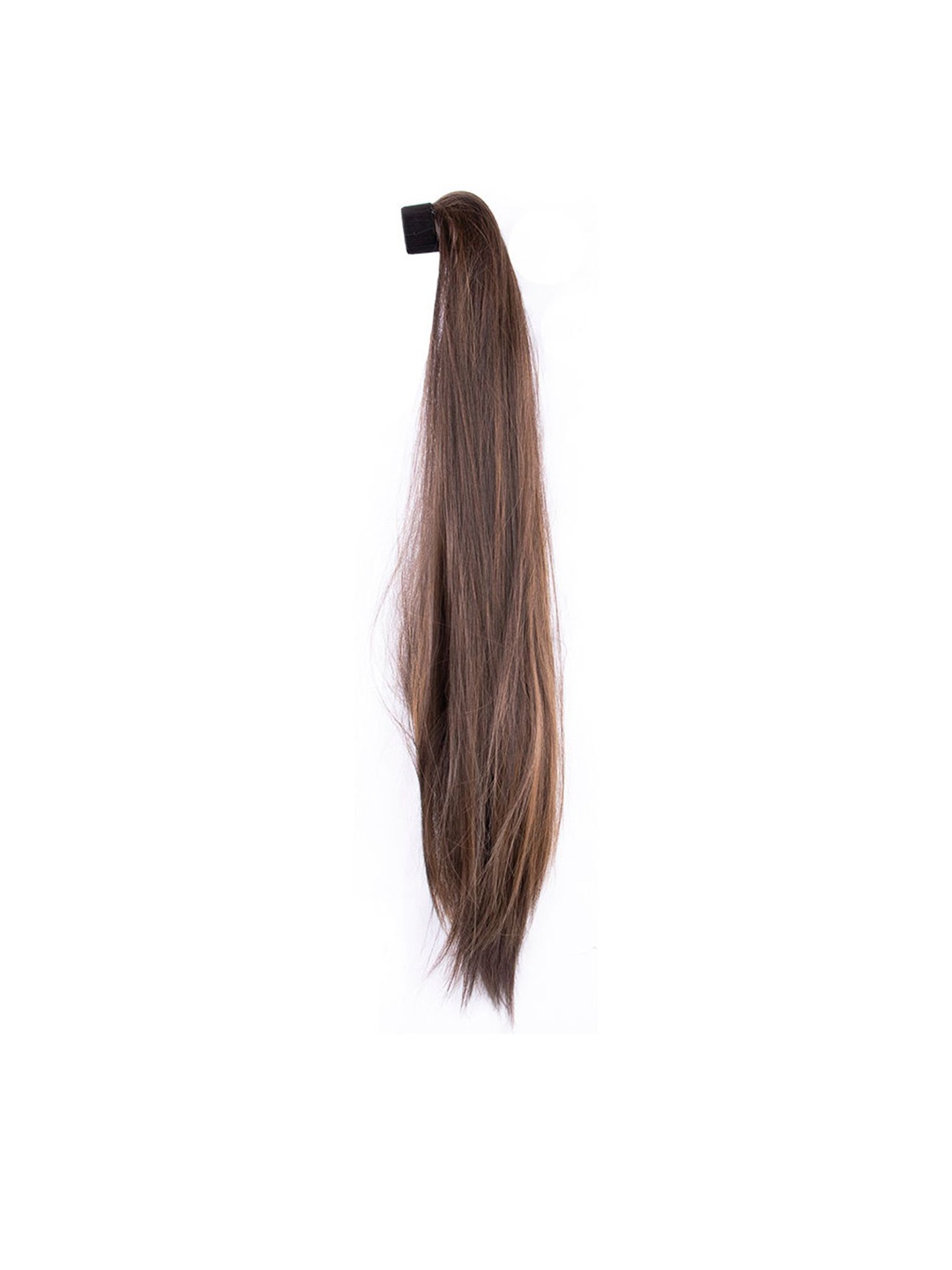 

FIMBUL Ponytail With Copper Highlights Hair Extension - Dark Brown