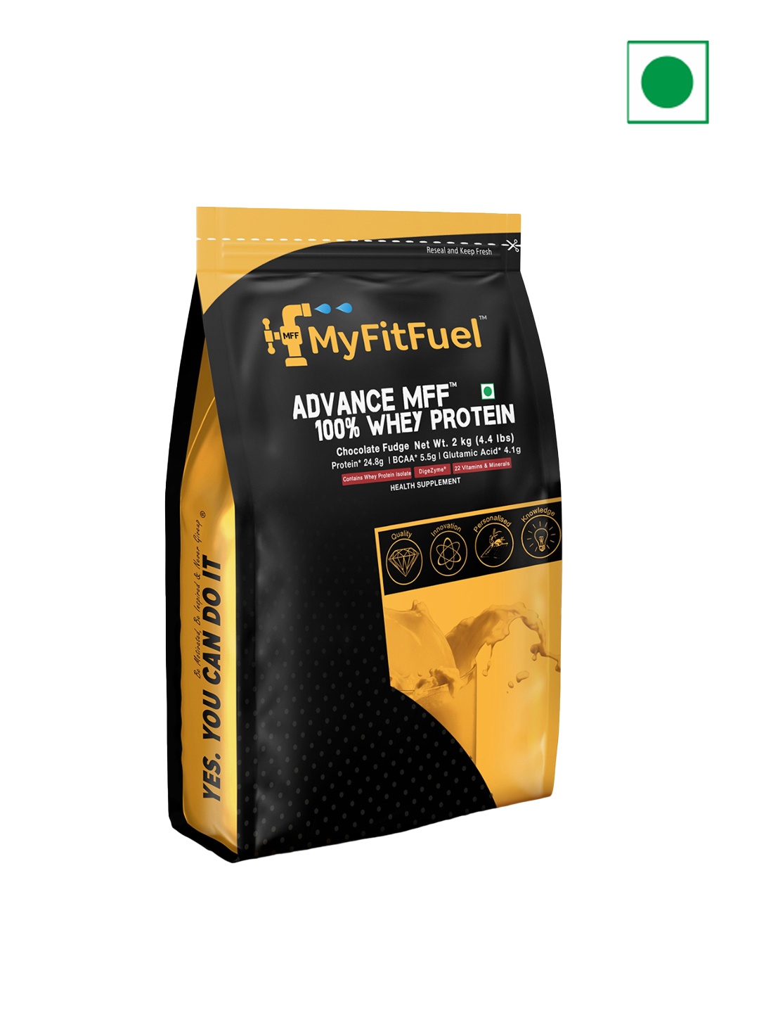 

MyFitFuel Advance 100% Whey Protein-Chocolate Fudge- 2kg, Brown