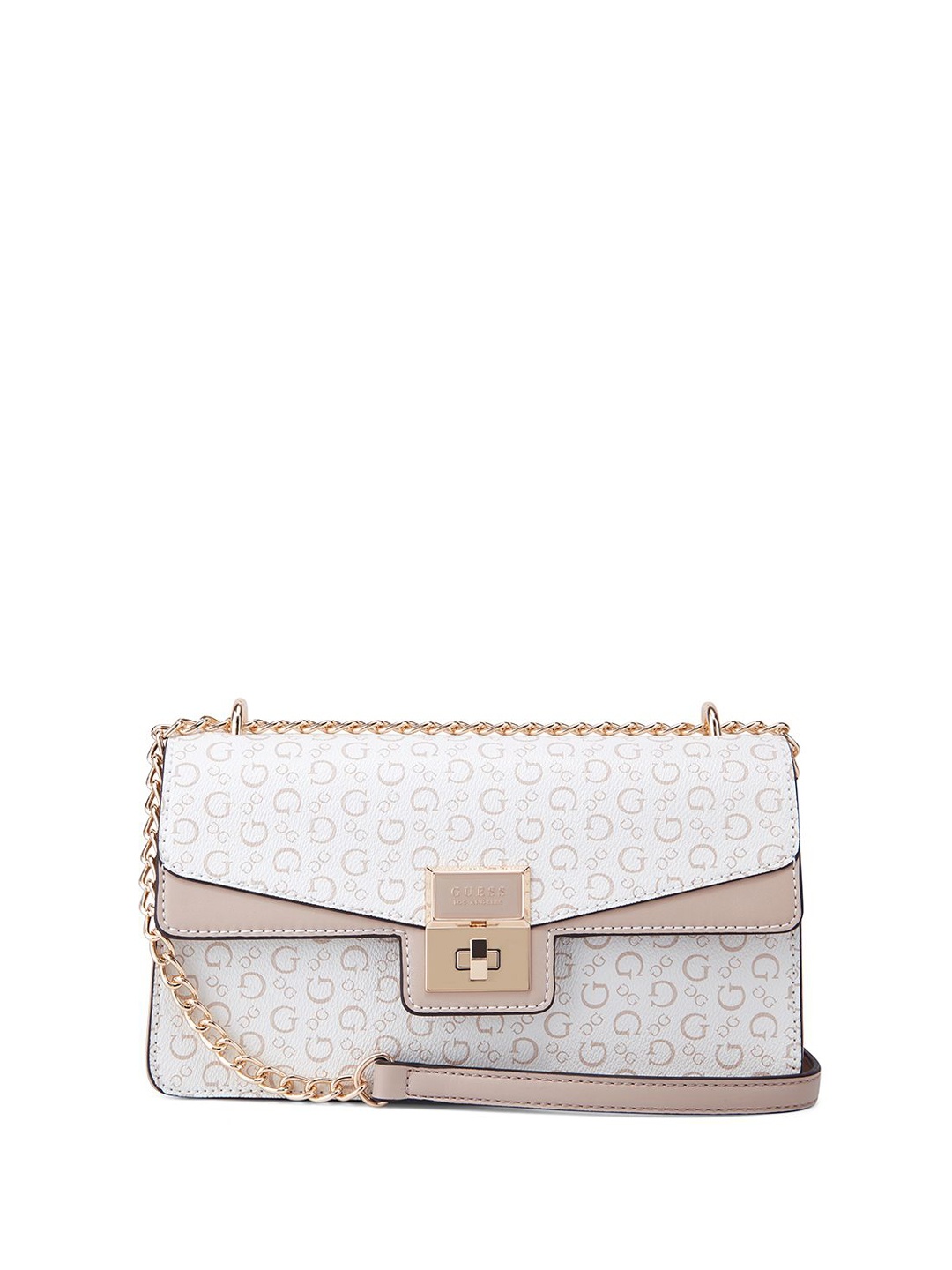 

GUESS Printed Structured Shoulder Bag, White