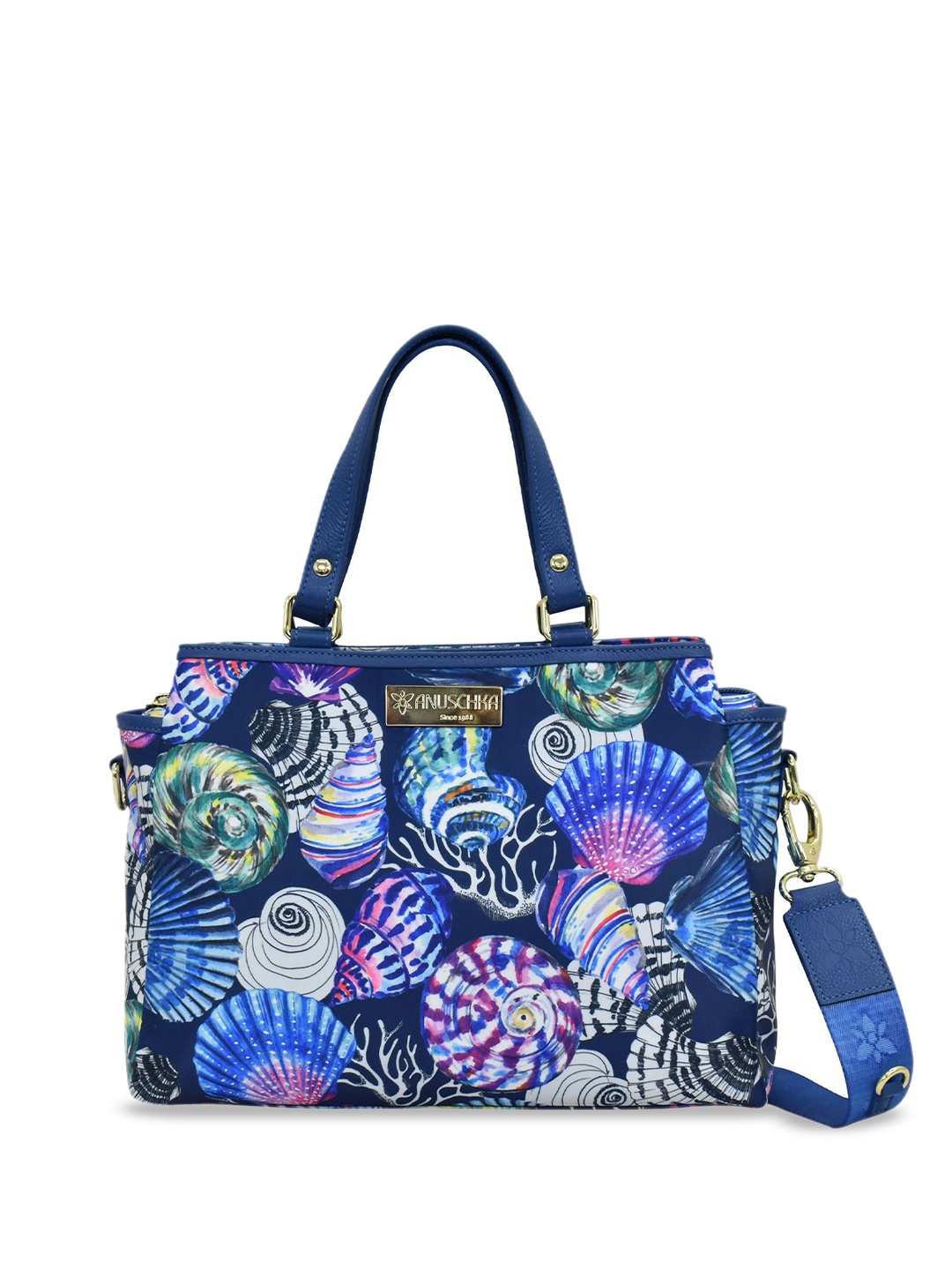 

Anuschka Floral Printed Shopper Satchel, Blue