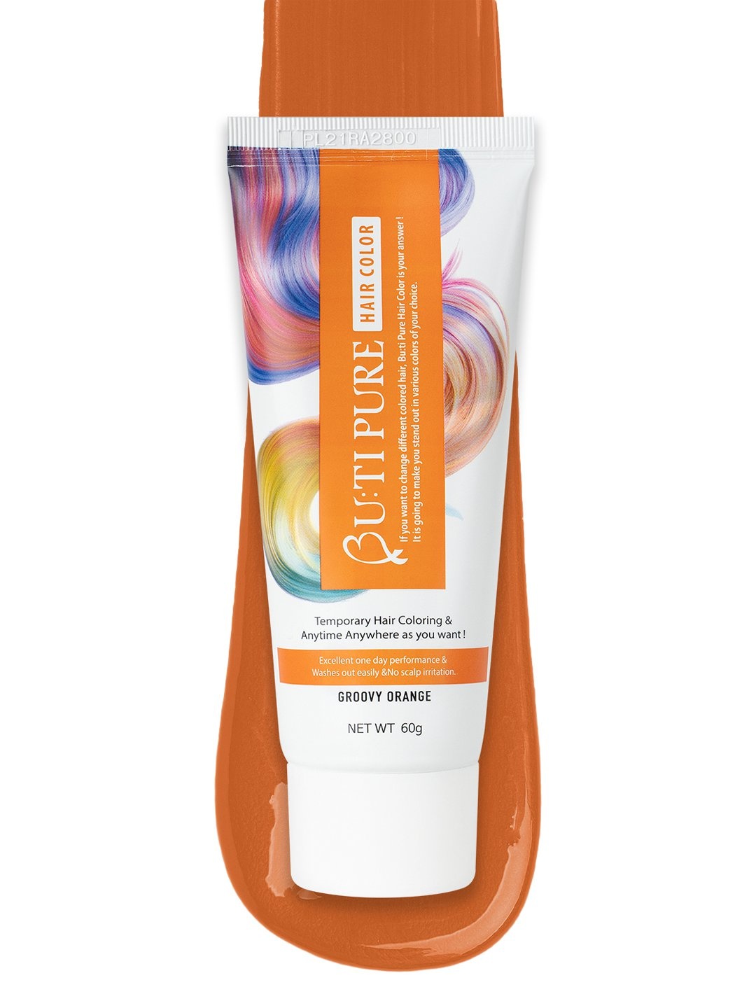 

Butipure Semi Permanent Hair Color 60 ml - Groovy Orange