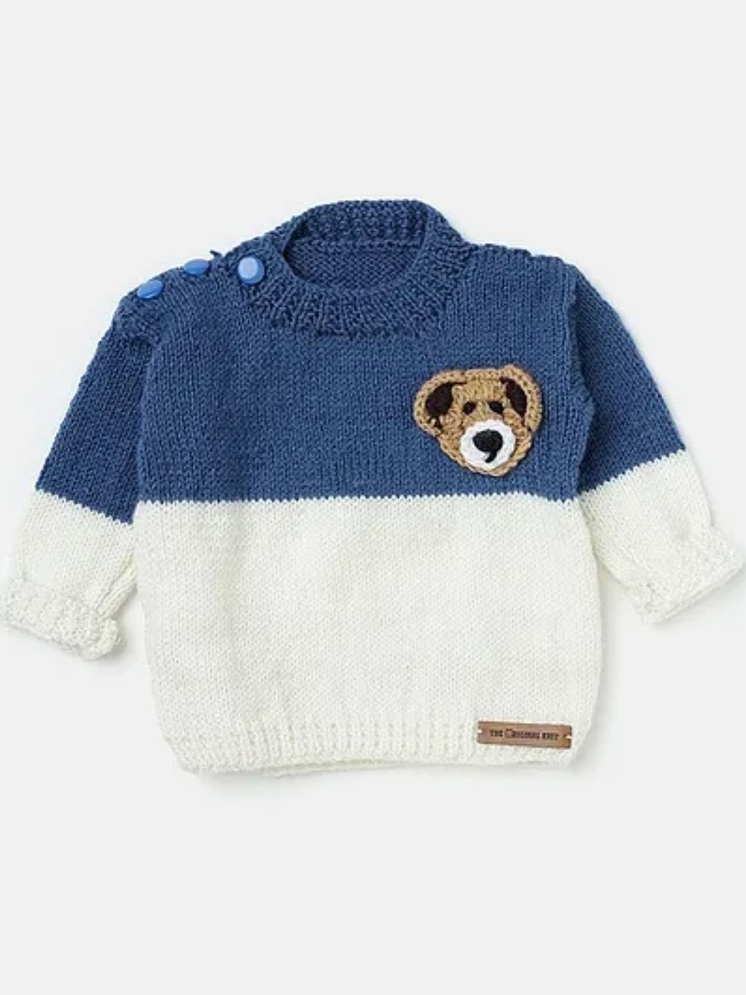 

The Original Knit Unisex Kids Colourblocked Pullover, Blue