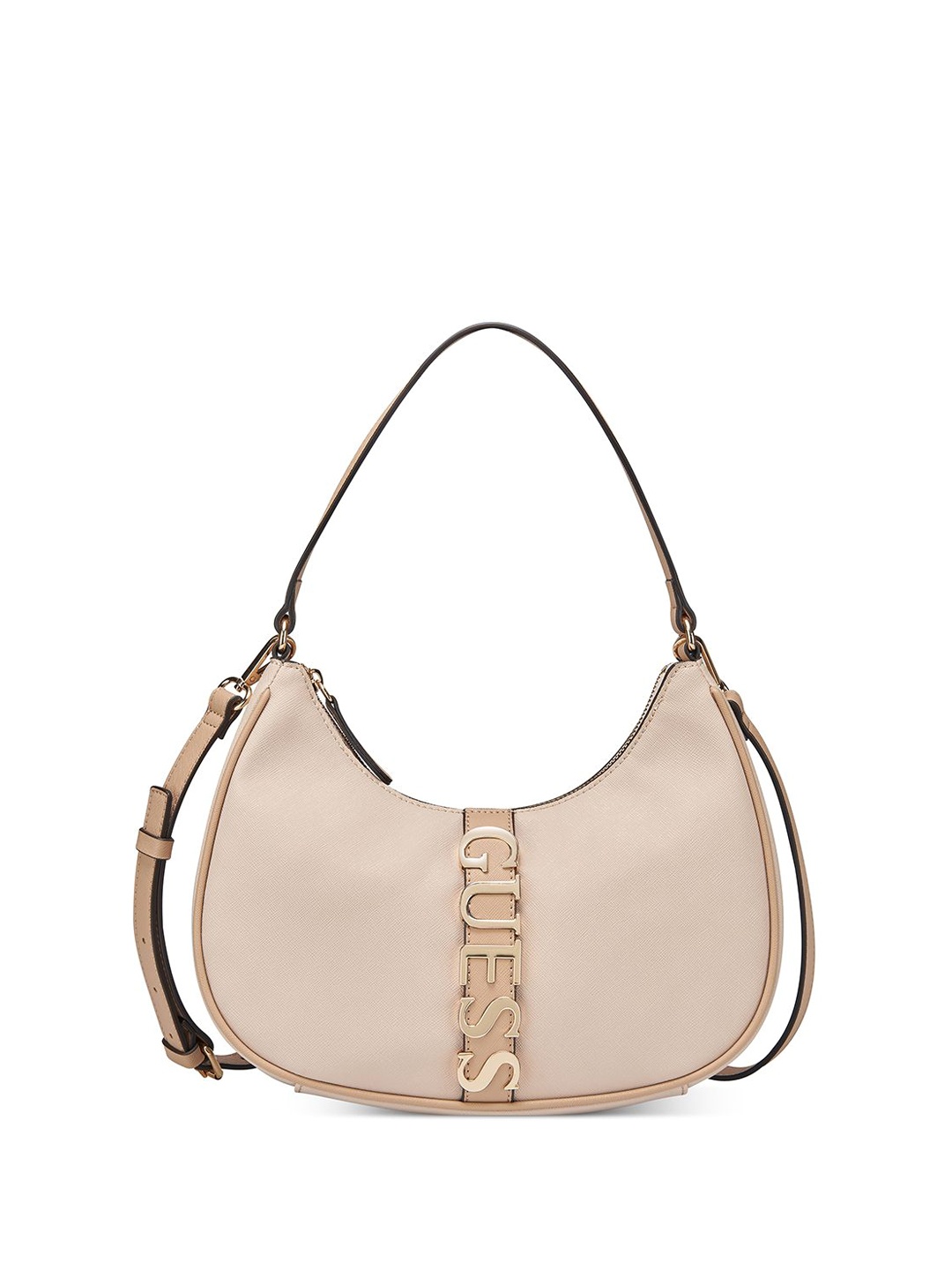 

GUESS PU Structured Shoulder Bag, Beige