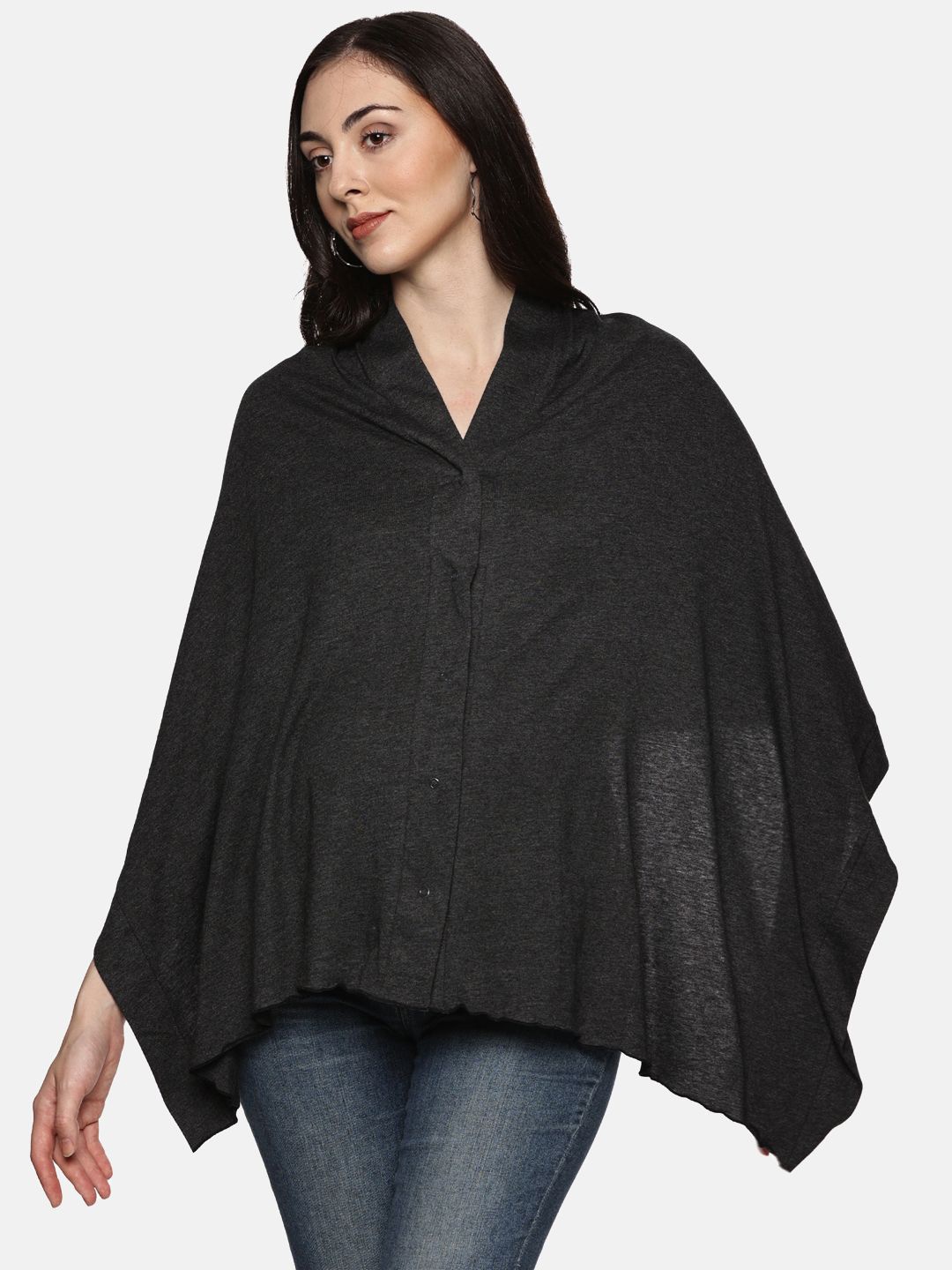 

Nejo V-Neck Nursing Maternity Wrapper, Charcoal