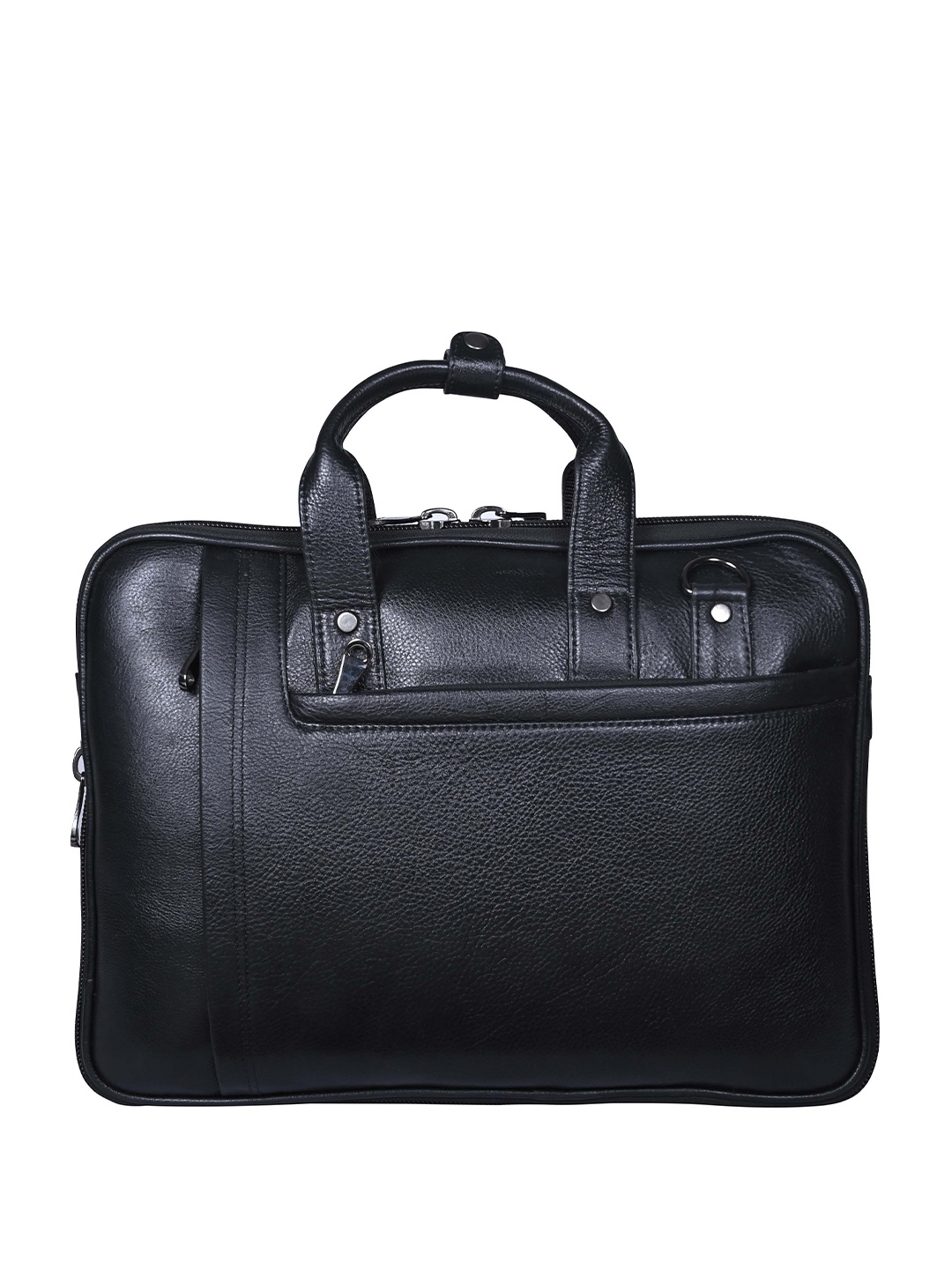 

Calvadoss Women Up To 15 Inch Textured Leather Laptop Bag, Black