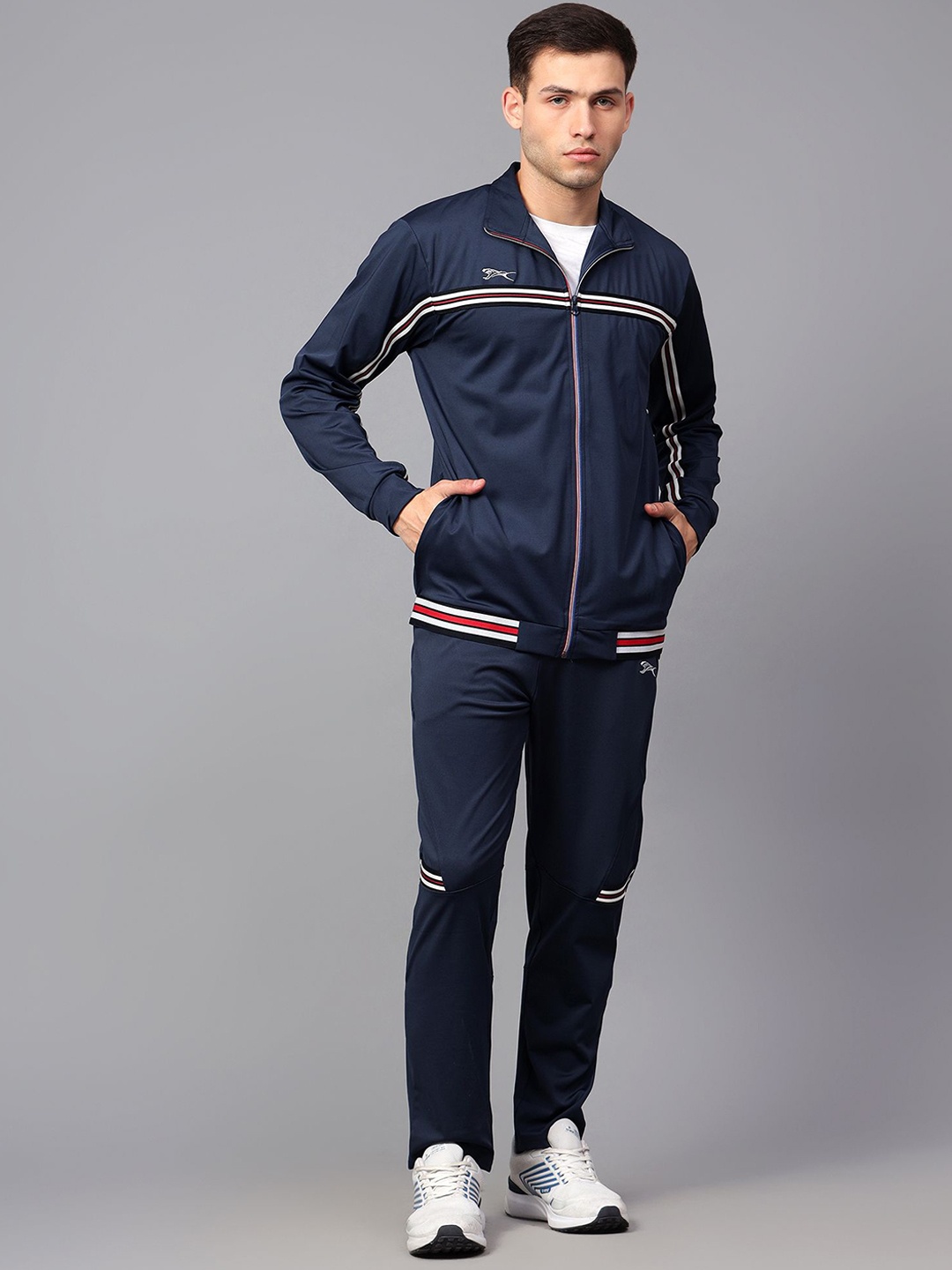 

Shiv Naresh Men Mid-Rise Tracksuit, Navy blue