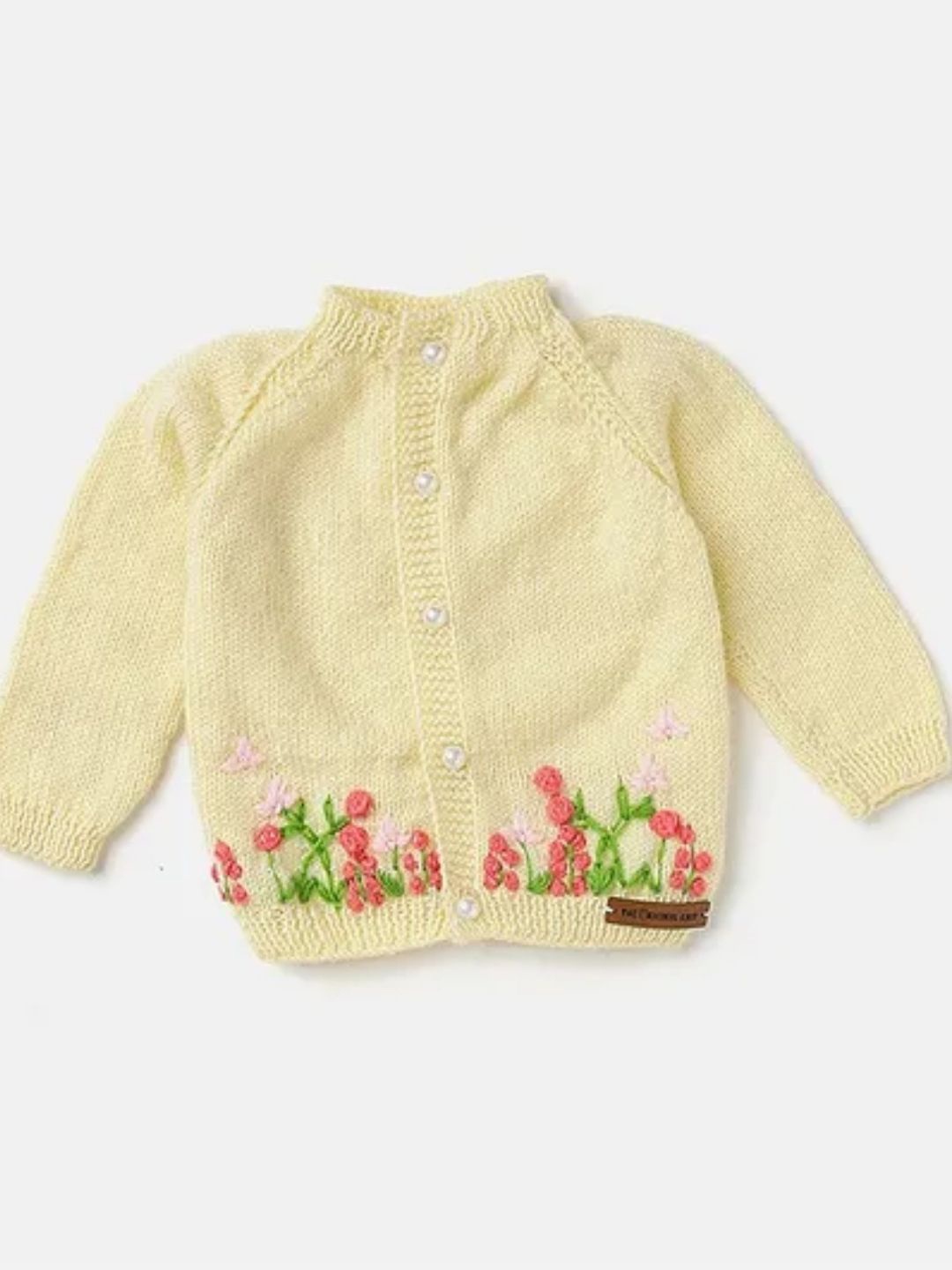 

The Original Knit Unisex Kids Floral with Embroidered Detail, Yellow