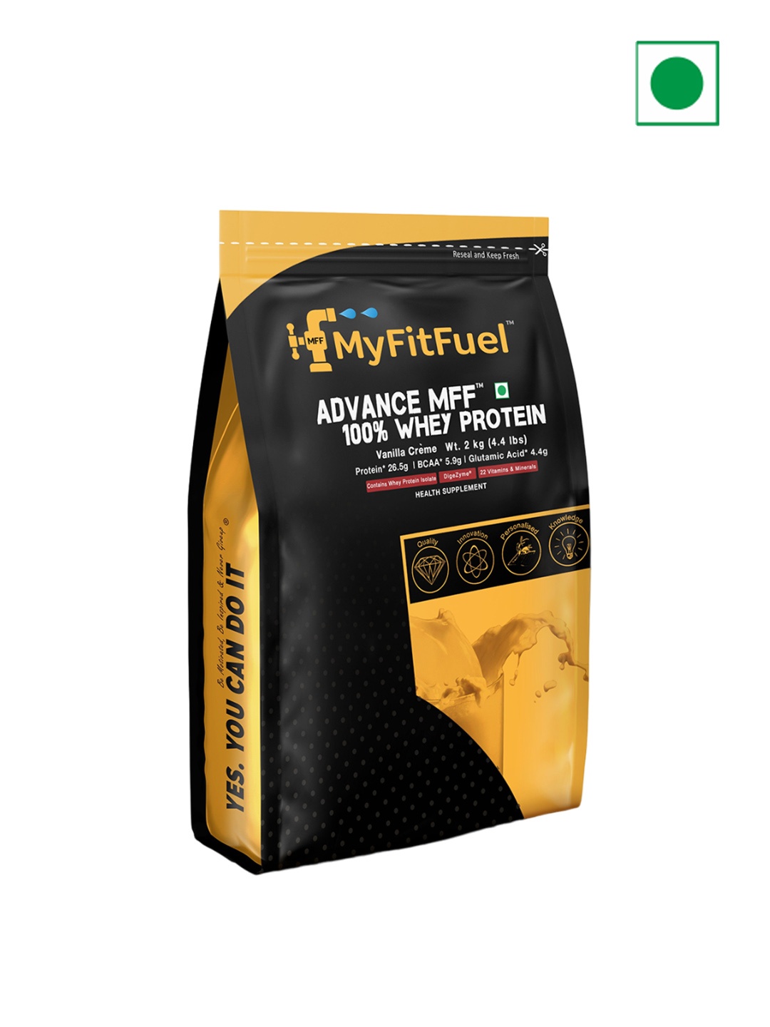 

MyFitFuel Advance 100% Whey Protein- Vanilla Creme- 2kg, Cream