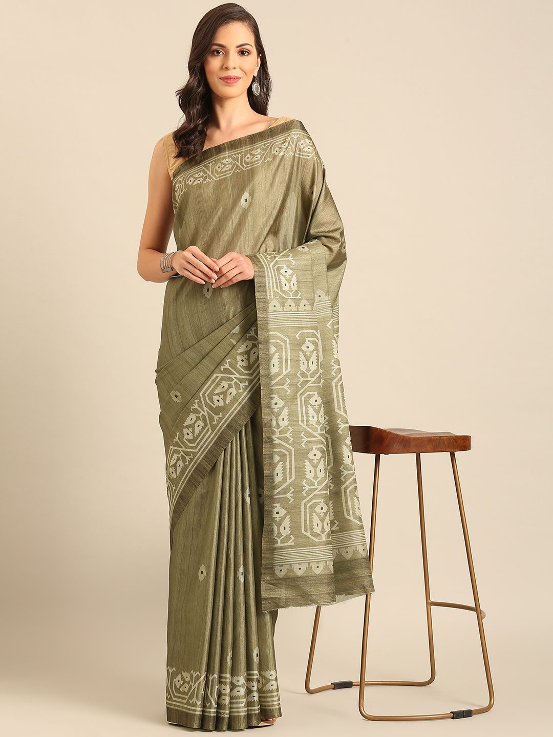 

Exclusiva Ethnic Motifs Saree, Green