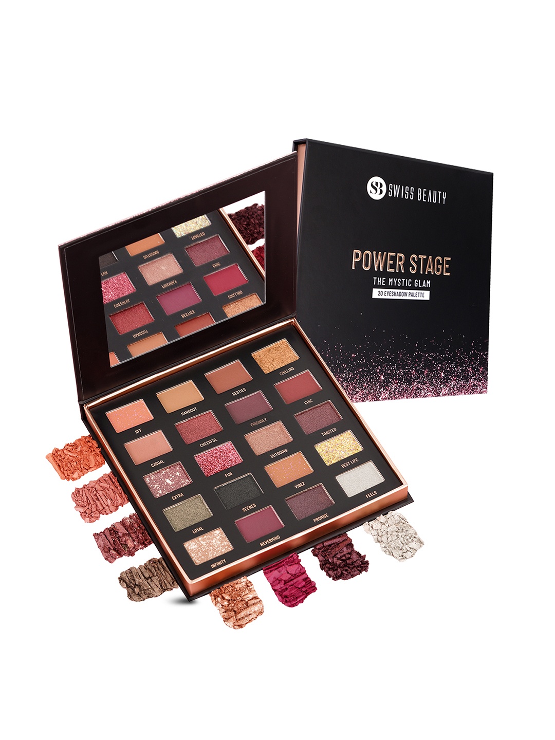 

SWISS BEAUTY Power Stage Eyeshadow Palette 25 g - Mystic Glam 01, Brown
