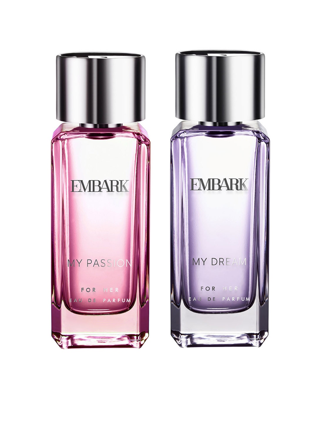 

EMBARK Women Set of 2 Eau De Parfum - My Dream & My Passion - 100ml Each, Pink