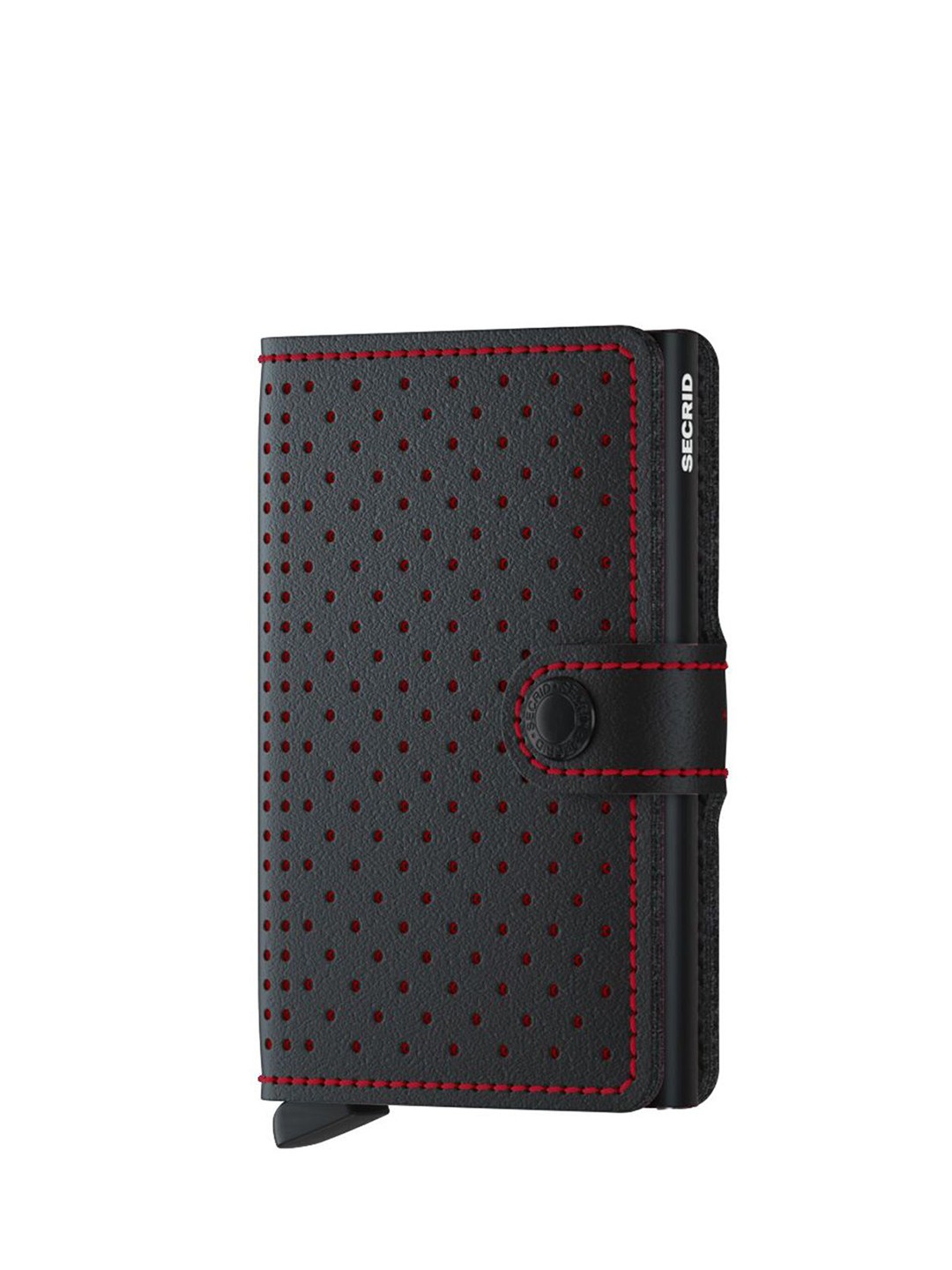 

SECRID Black-Red Perforated Miniwallet