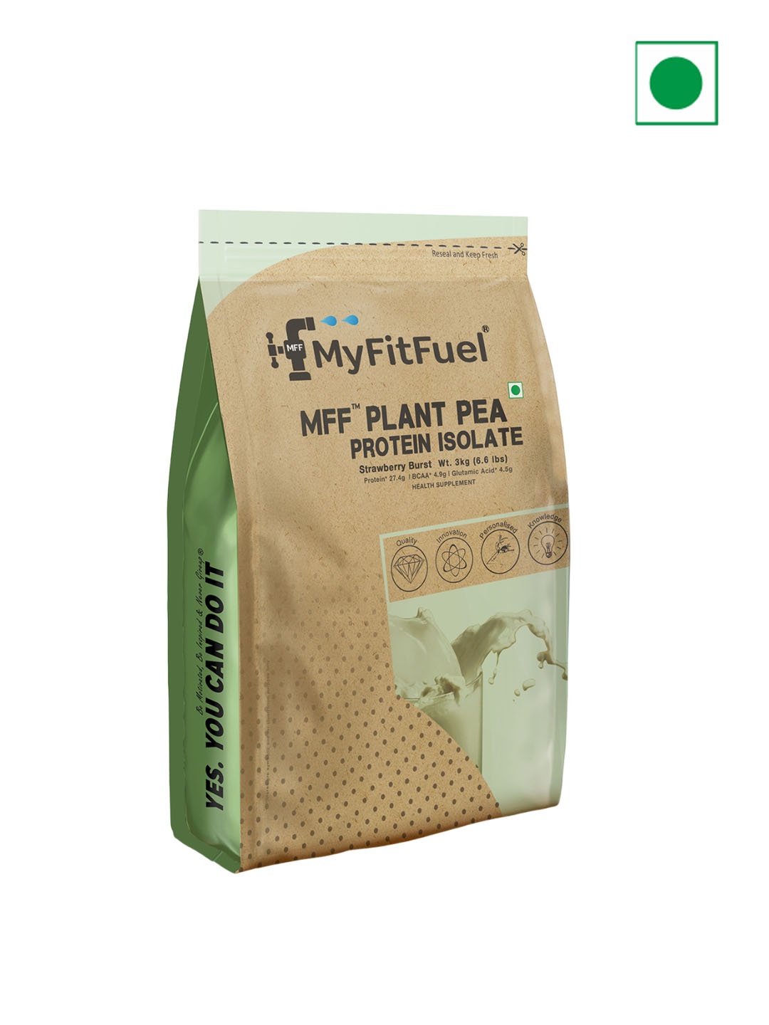 

MyFitFuel Plant Pea Isolate Proteins-Strawberry Burst-3kg, Cream