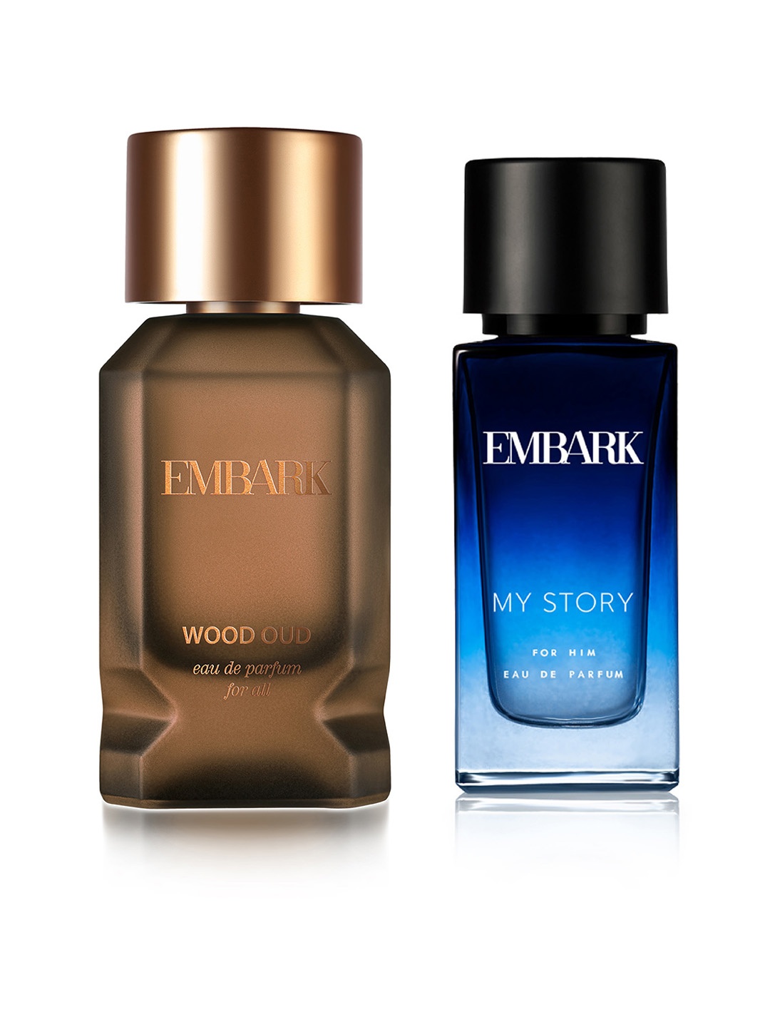 

EMBARK Set of 2 Eau De Parfum - Wood Oud 100ml & My Story For Him 30ml, Brown