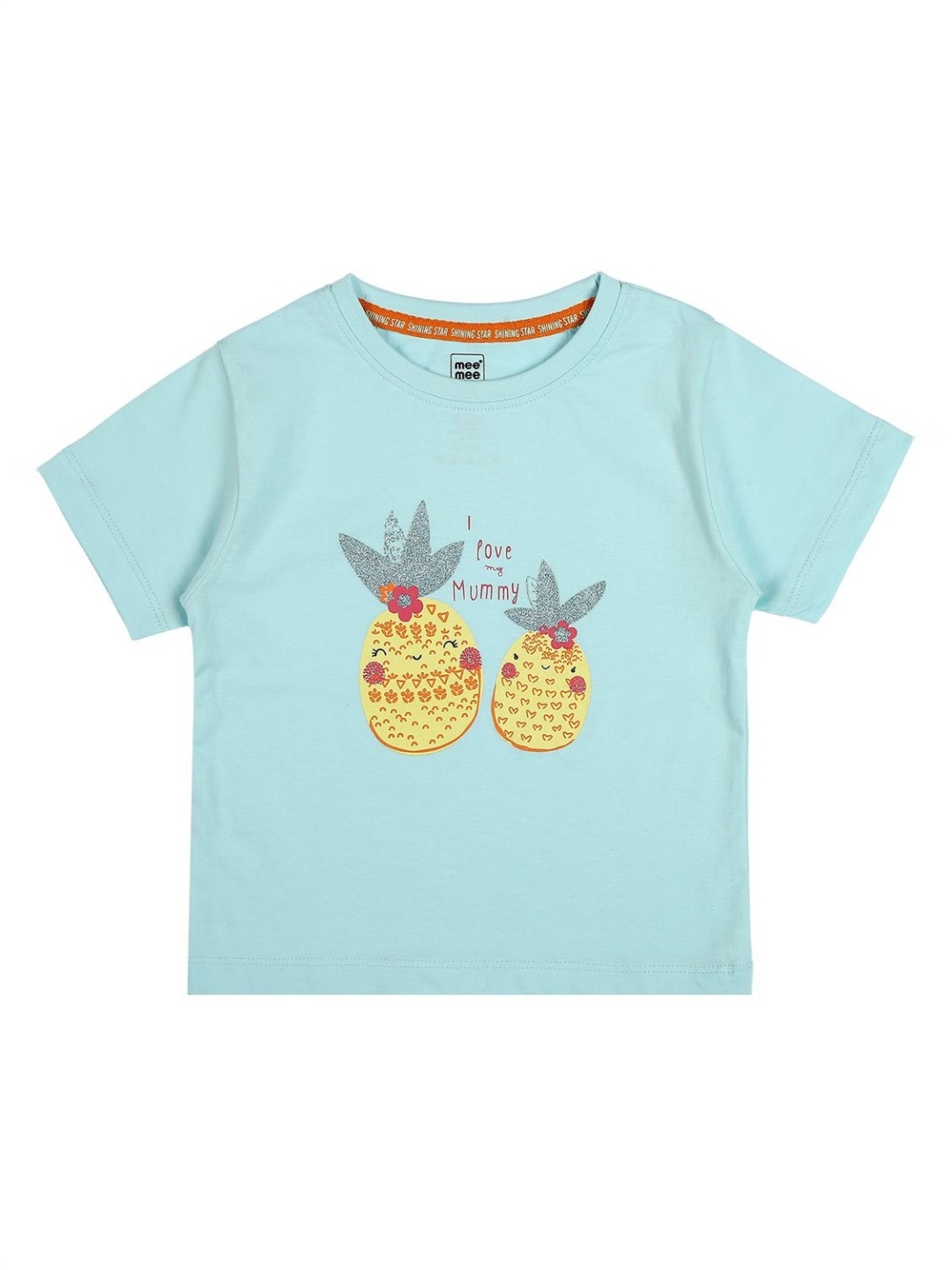 

MeeMee Kids Printed Applique T-shirt, Blue