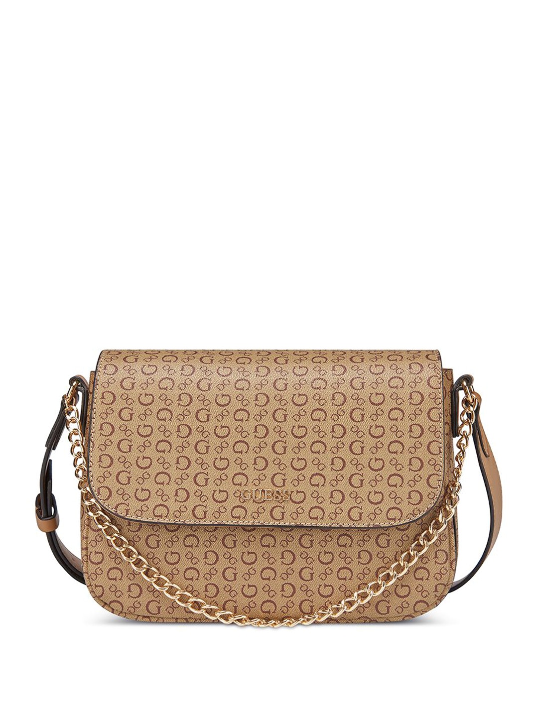 

GUESS Printed Structured Shoulder Bag, Brown