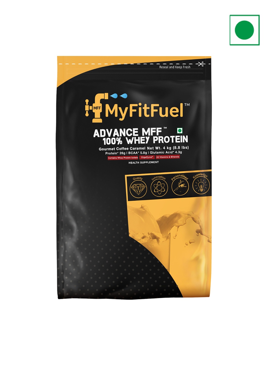 

MyFitFuel Advance 100% Whey Protein - Gourmet Coffee Caramel - 4kg, Brown