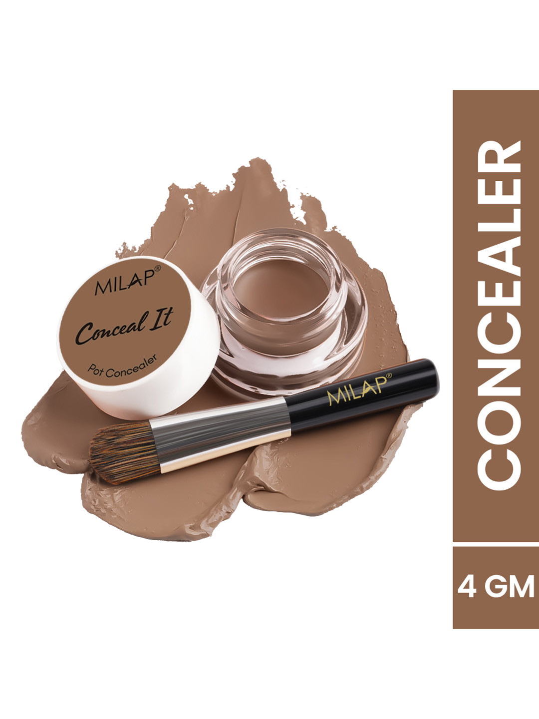 

MILAP Conceal It Lightweight SPF 15 Pot Concealer With Vitamin E - 4g - Rich Coco 10, Brown