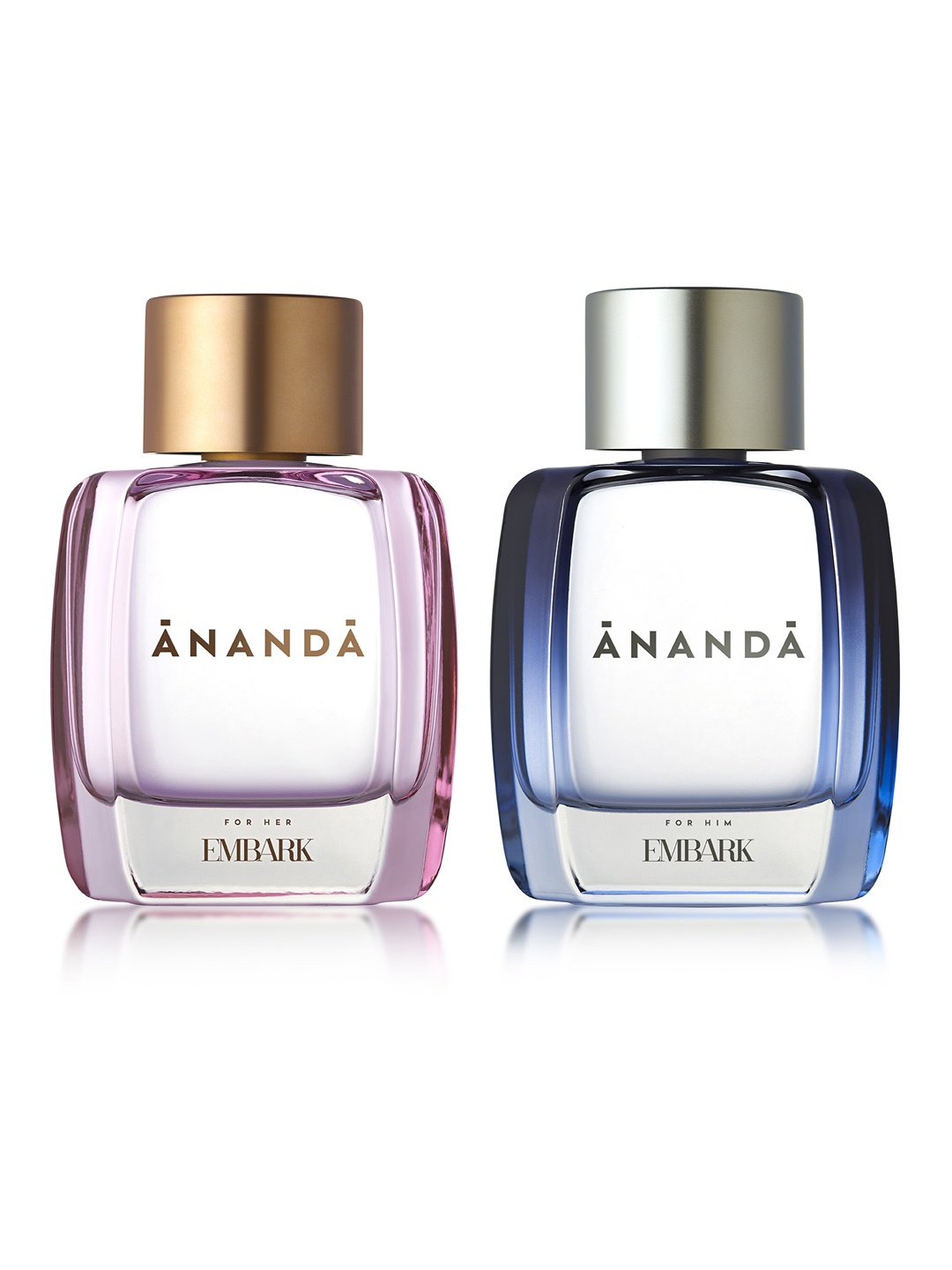 

EMBARK Set of Men & Women Ananda Premium Fragrance Eau De Parfum - 100 ml each, Blue