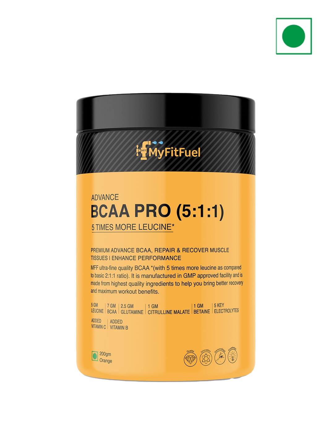 

MyFitFuel Advance BCAA Pro 5:1:1 - 200g - Orange, Cream