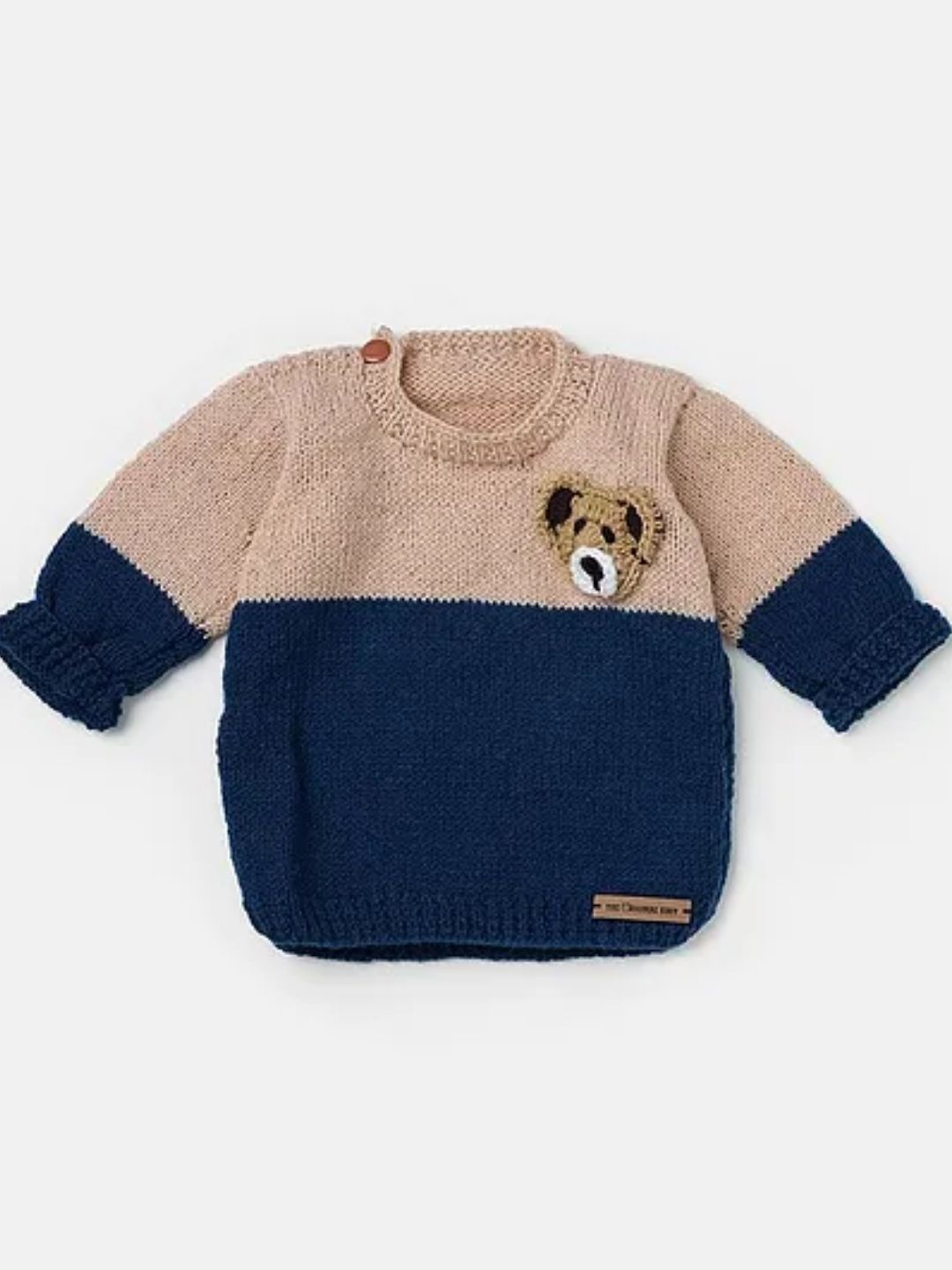 

The Original Knit Unisex Kids Colourblocked Pullover, Blue
