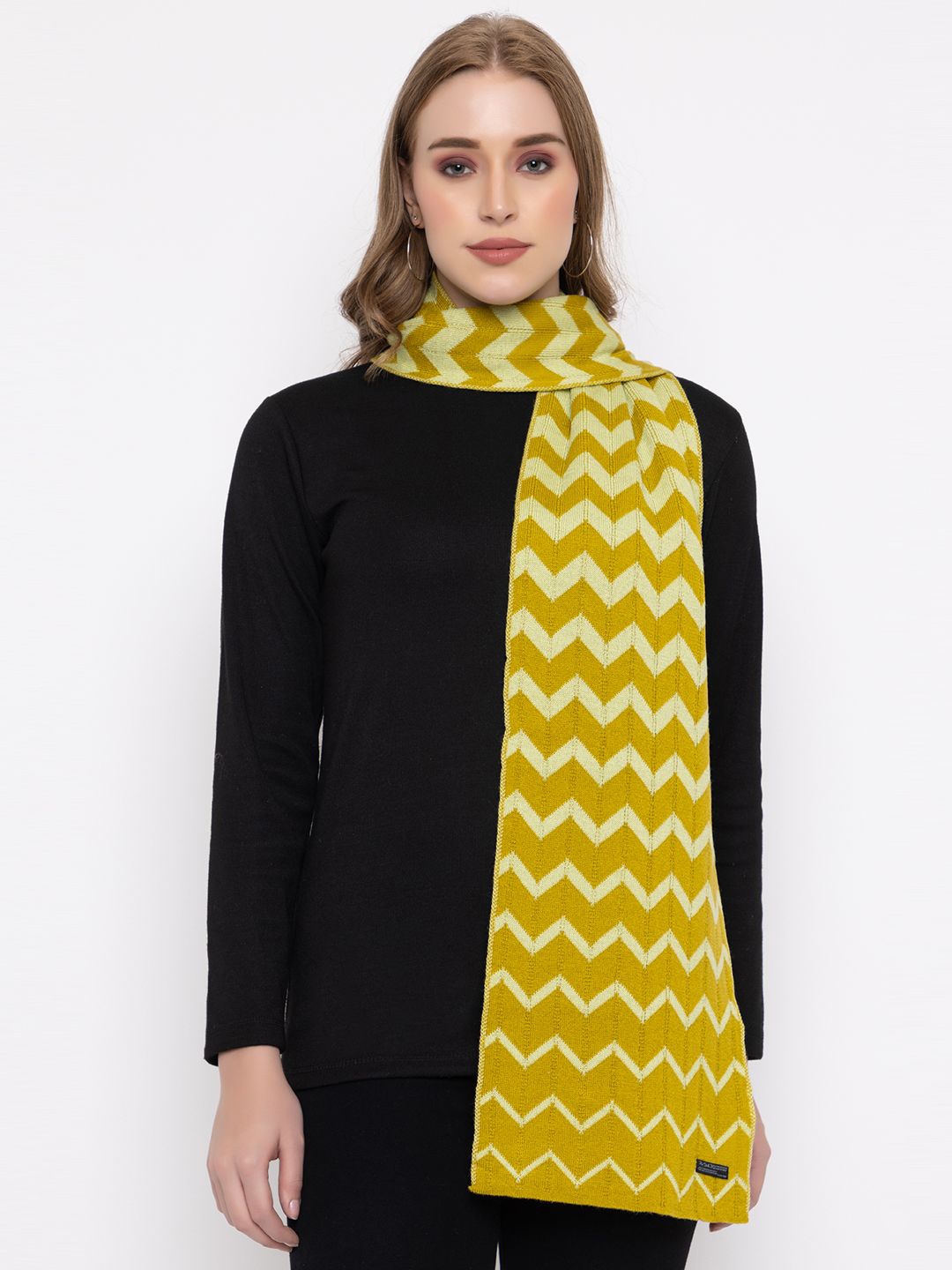 

513 Women Acrylic Mufflers, Mustard