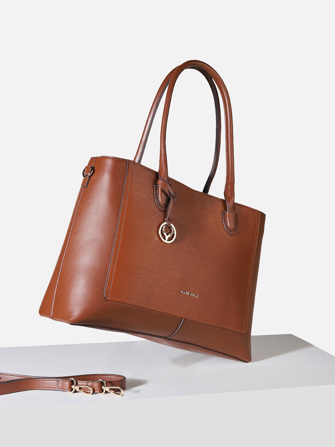 

Allen Solly Woman Up To 18 Inch Textured Laptop Bag, Brown