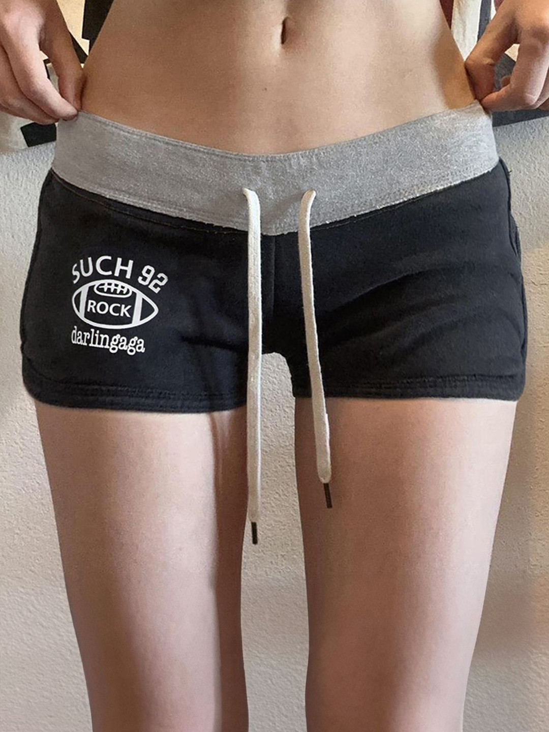 

LULU & SKY Women Slim Fit Low-Rise Shorts, Grey