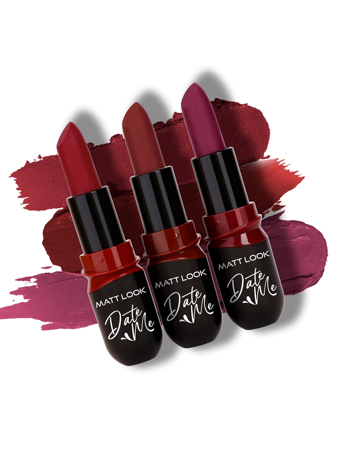 

MATTLOOK Date Me Long Stay Lipstick with 3 Lipstick - Maroons & Wines, Brown