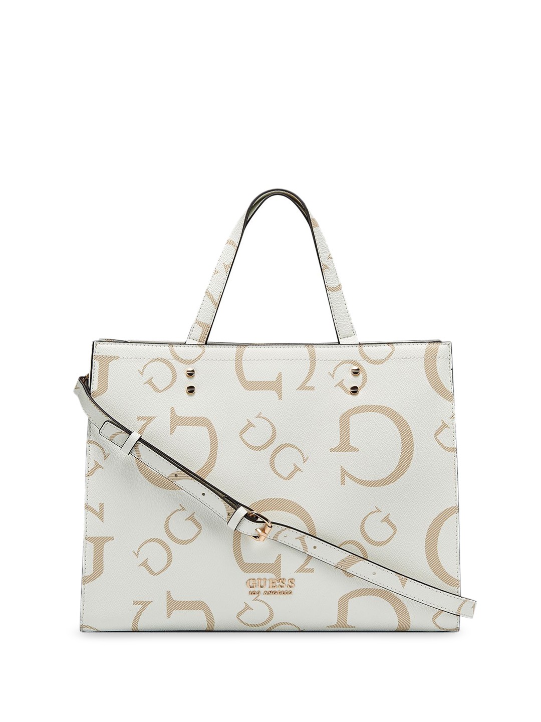 

GUESS Printed Shopper Tote Bag, White