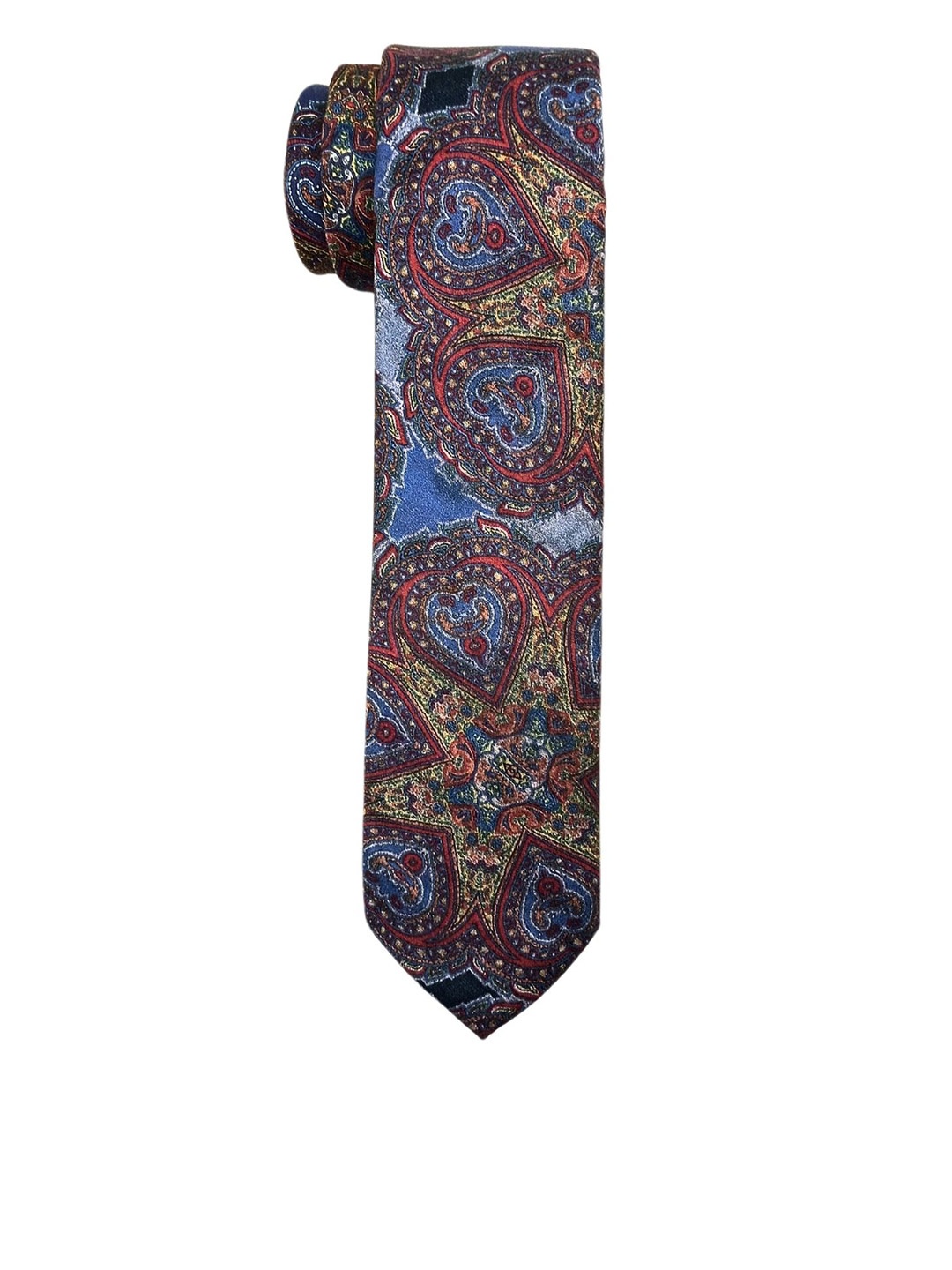 

The Tie Hub Men Printed Broad Tie, Brown