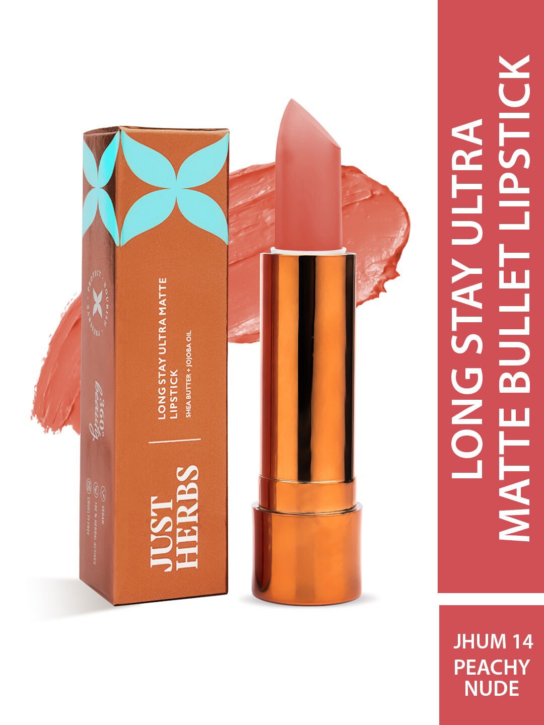 

Just Herbs Ultra Matte Lipstick - 4 ml - 14 Peachy Nude