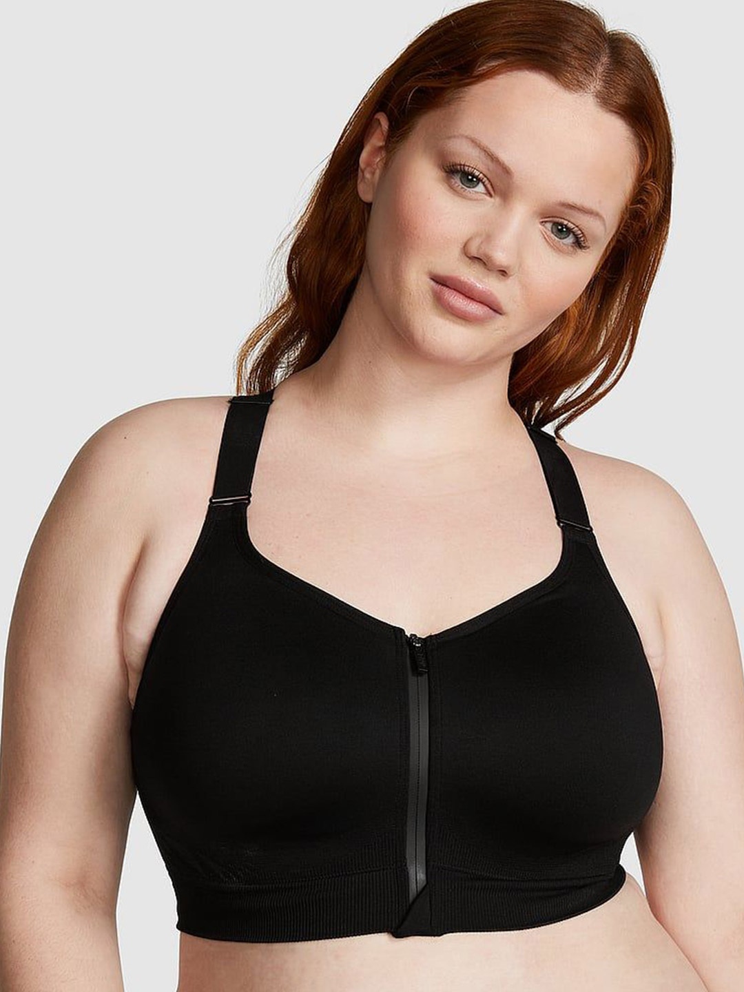 

Victoria's Secret Solid Full Coverage Lightly Padded Workout Bra, Black
