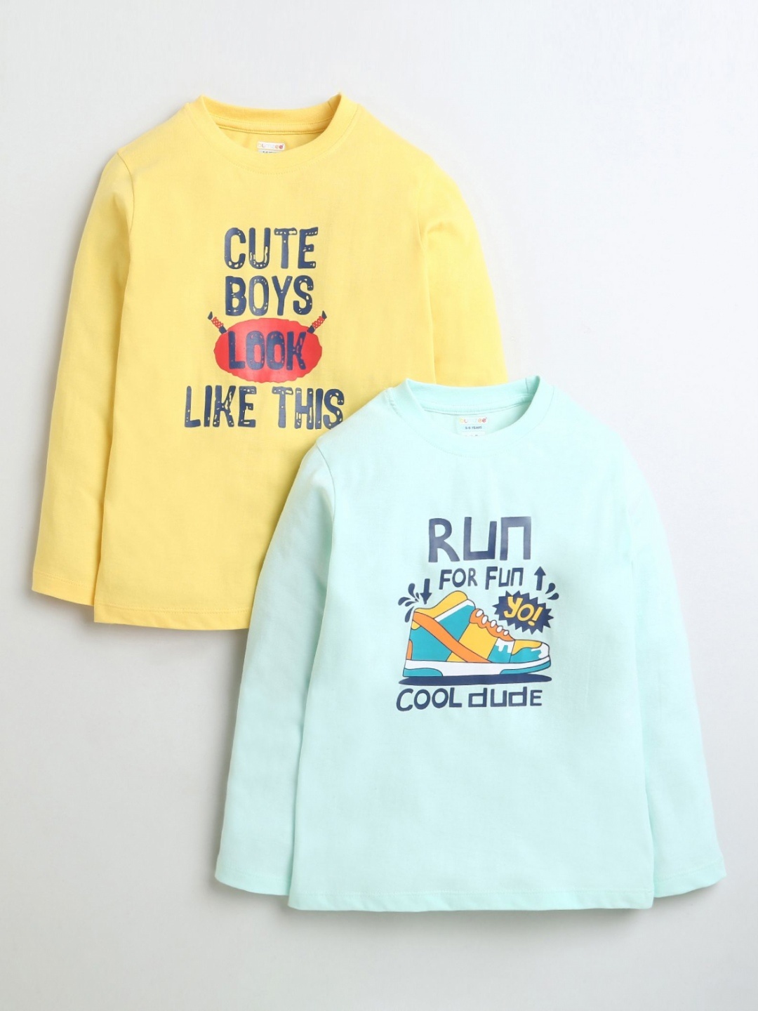 

BUMZEE Boys 2 Printed T-shirt, Yellow