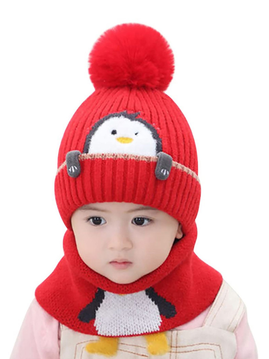 

SYGA Unisex Kids Woollen Beanie, Red