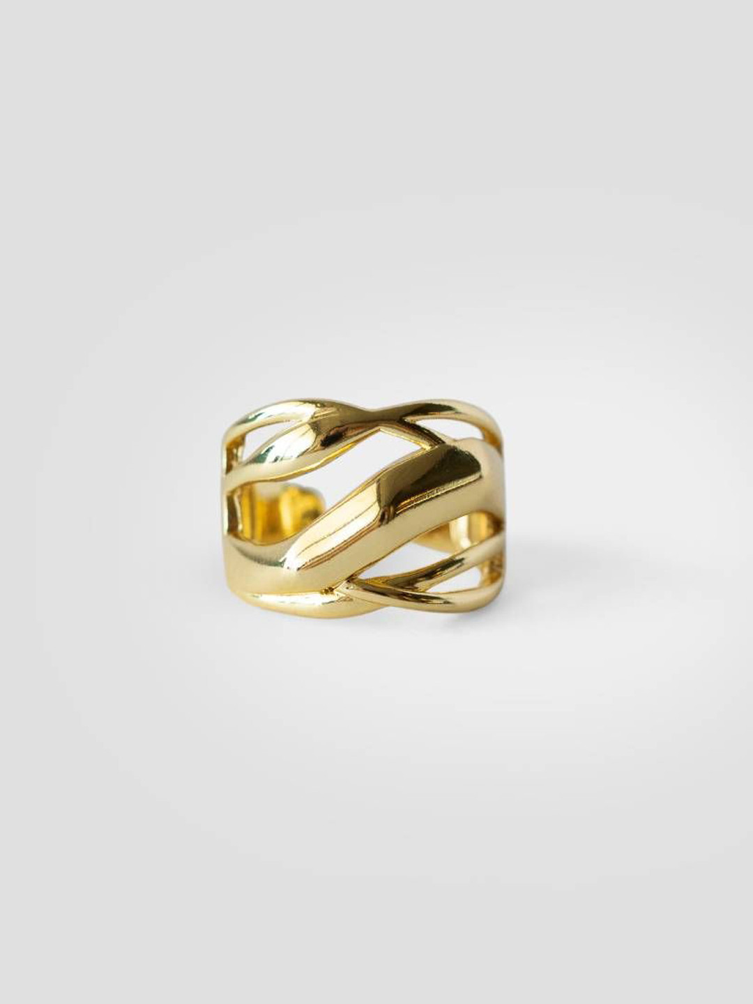 

Don't Call Me Princess Gold Plated Stainless Steel Chubby Finger Ring