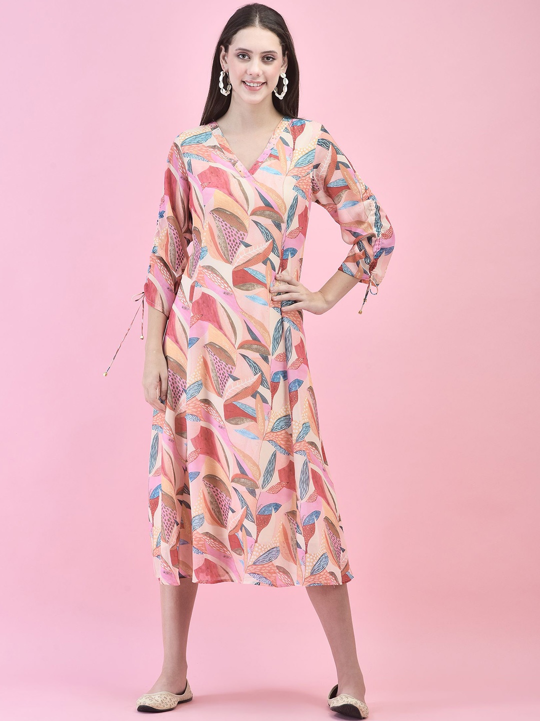 

Shree Floral Georgette A-Line Maxi Dress, Multi