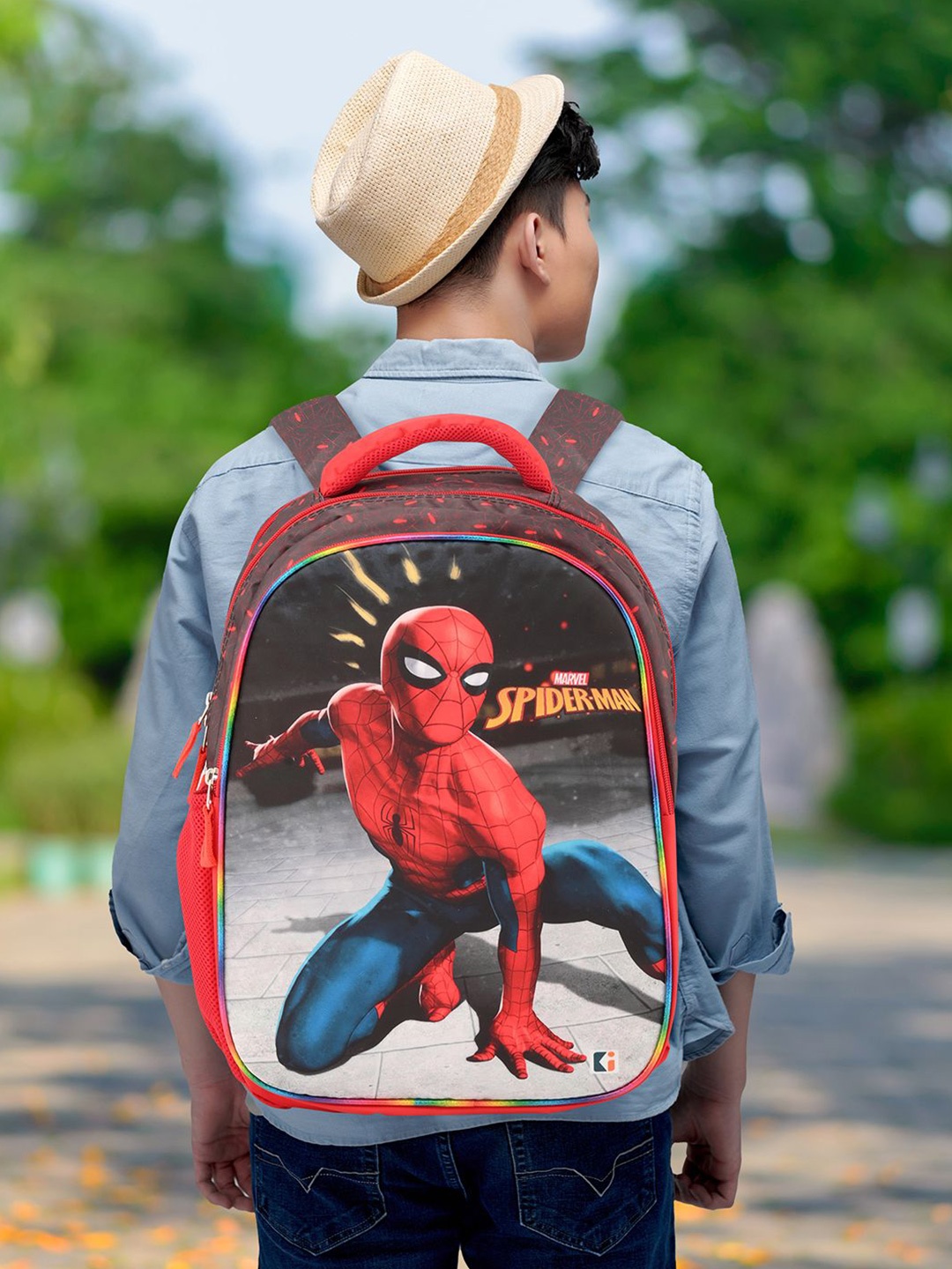 

Kuber Industries Unisex Graphic Backpack, Red