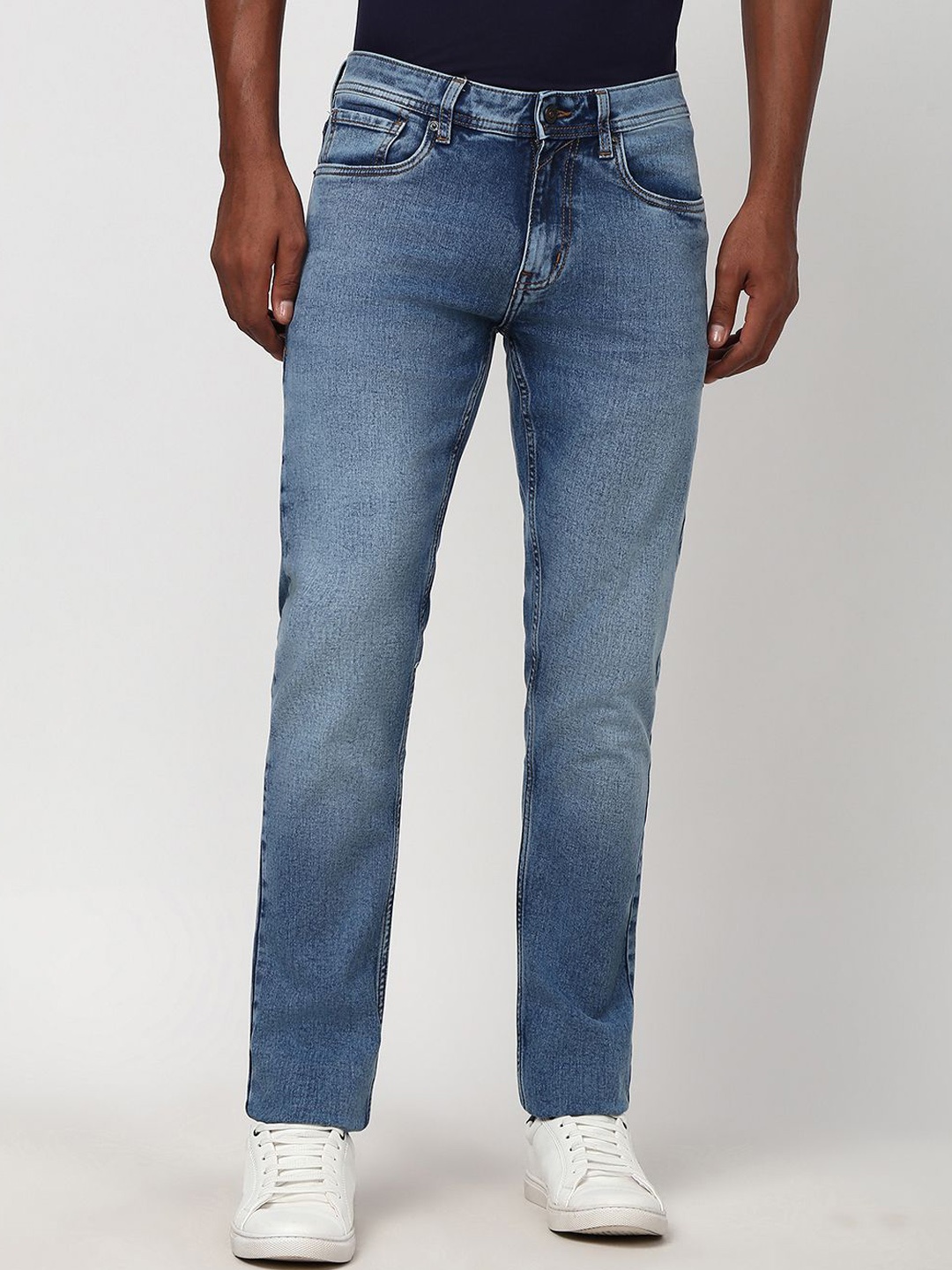 

Peter England Casuals Men Mid-Rise Slim Fit Light Fade Jeans, Blue