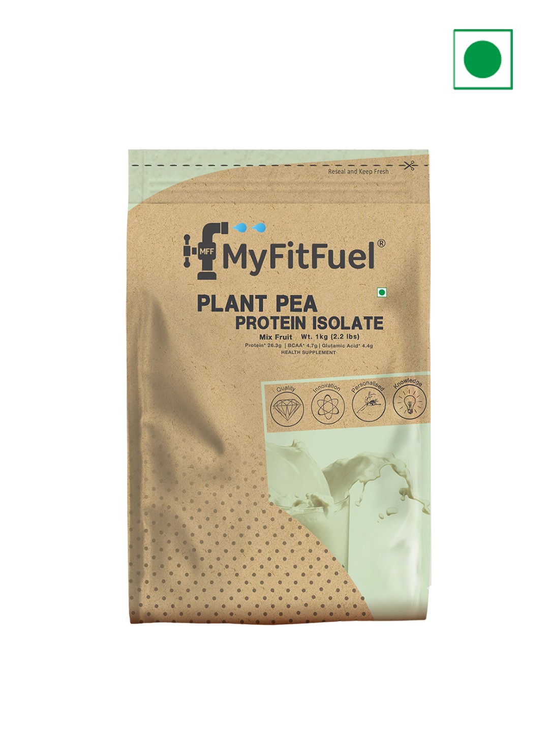 

MyFitFuel Plant Pea Protein Isolate - Mix Fruit - 1 kg, Cream