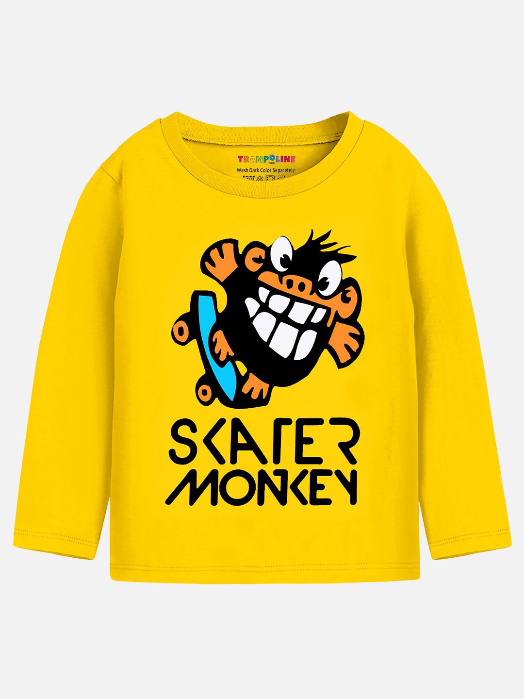 

YK X Trampoline Boys Printed T-shirt, Yellow