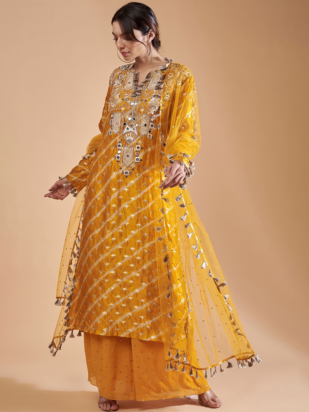 

Payal Singhal Embroidered A-Line Maxi Dress, Yellow
