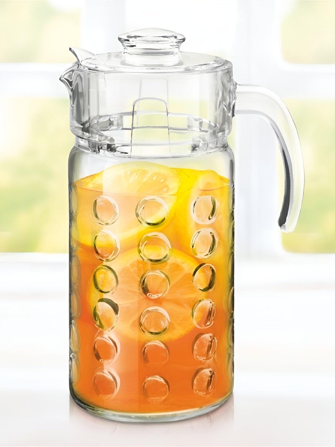 

PERICAL Transparent Glass Water Jug With Lid-1.8 L