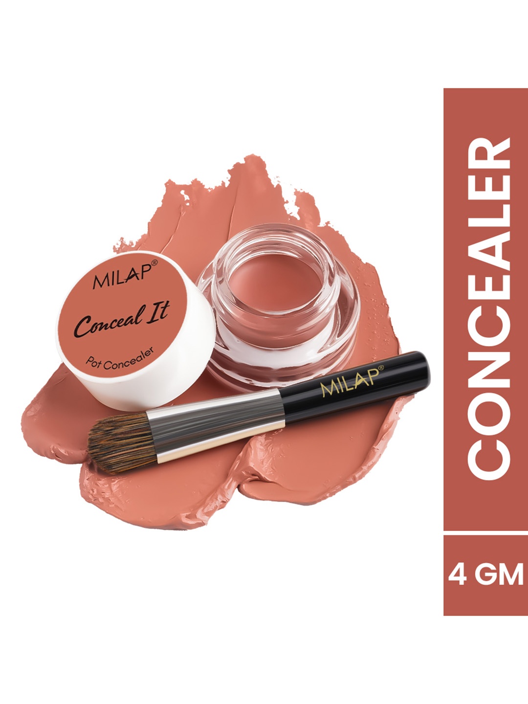 

MILAP Conceal It Lightweight SPF 15 Pot Concealer With Vitamin E 4g - Orange Corrector 12, Rust