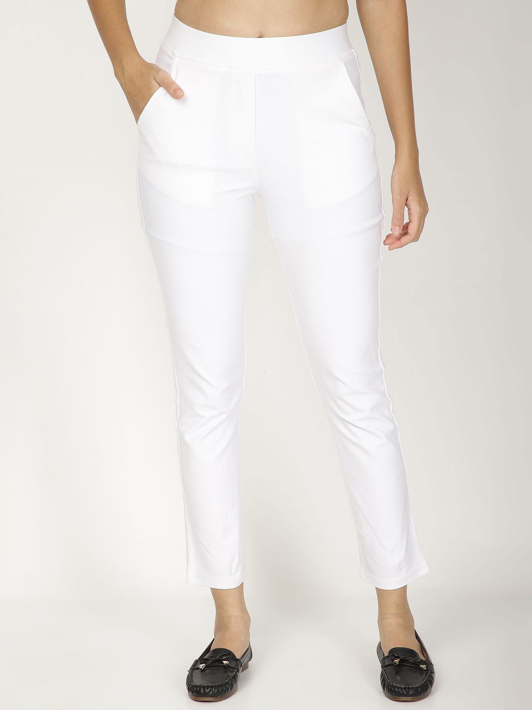 

FUTURO Women Slim Fit Cotton Jeggings, White