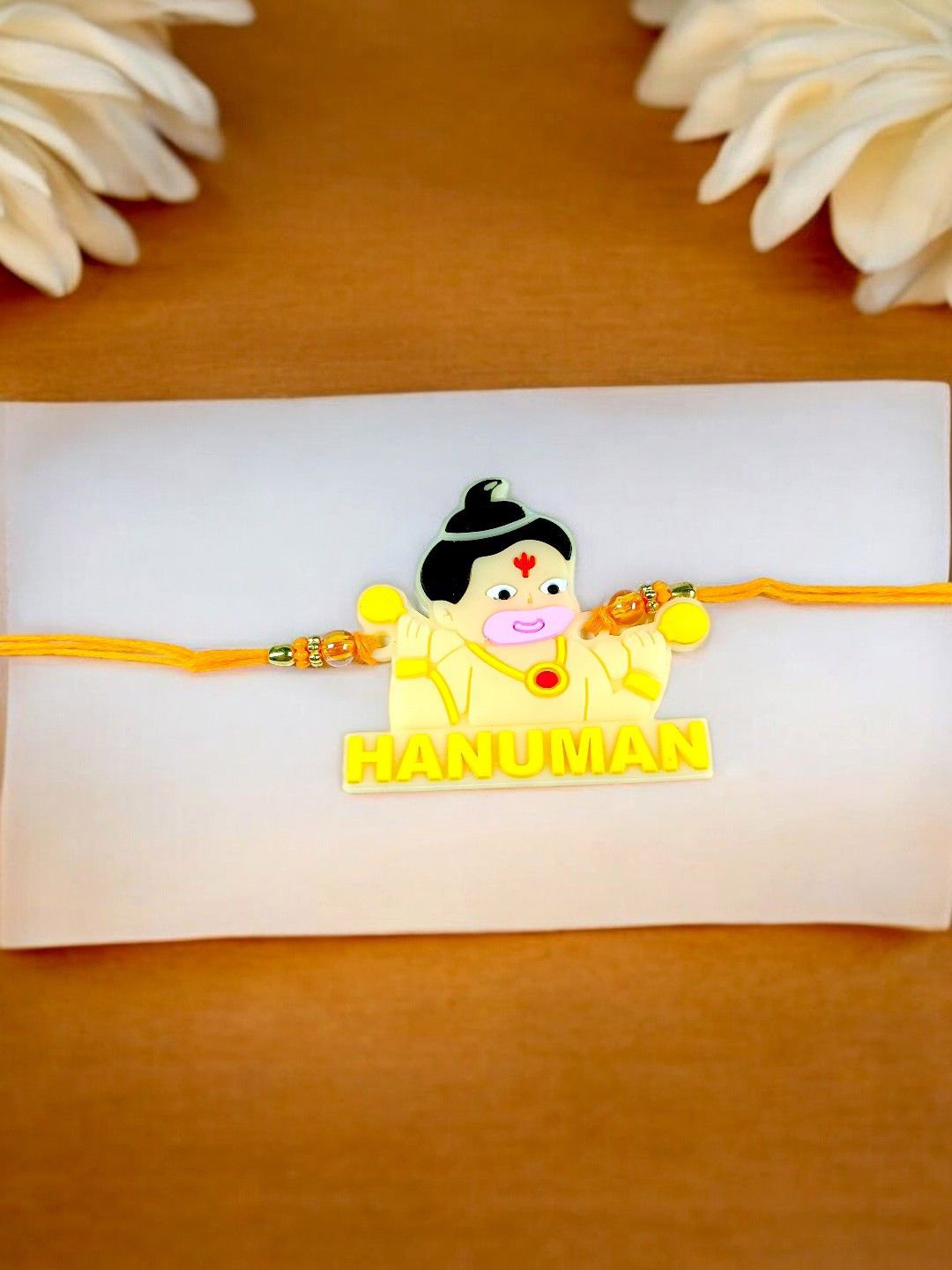 

ADIVA Load Hanuman Thread Rakhi With Roli Chawal, Yellow