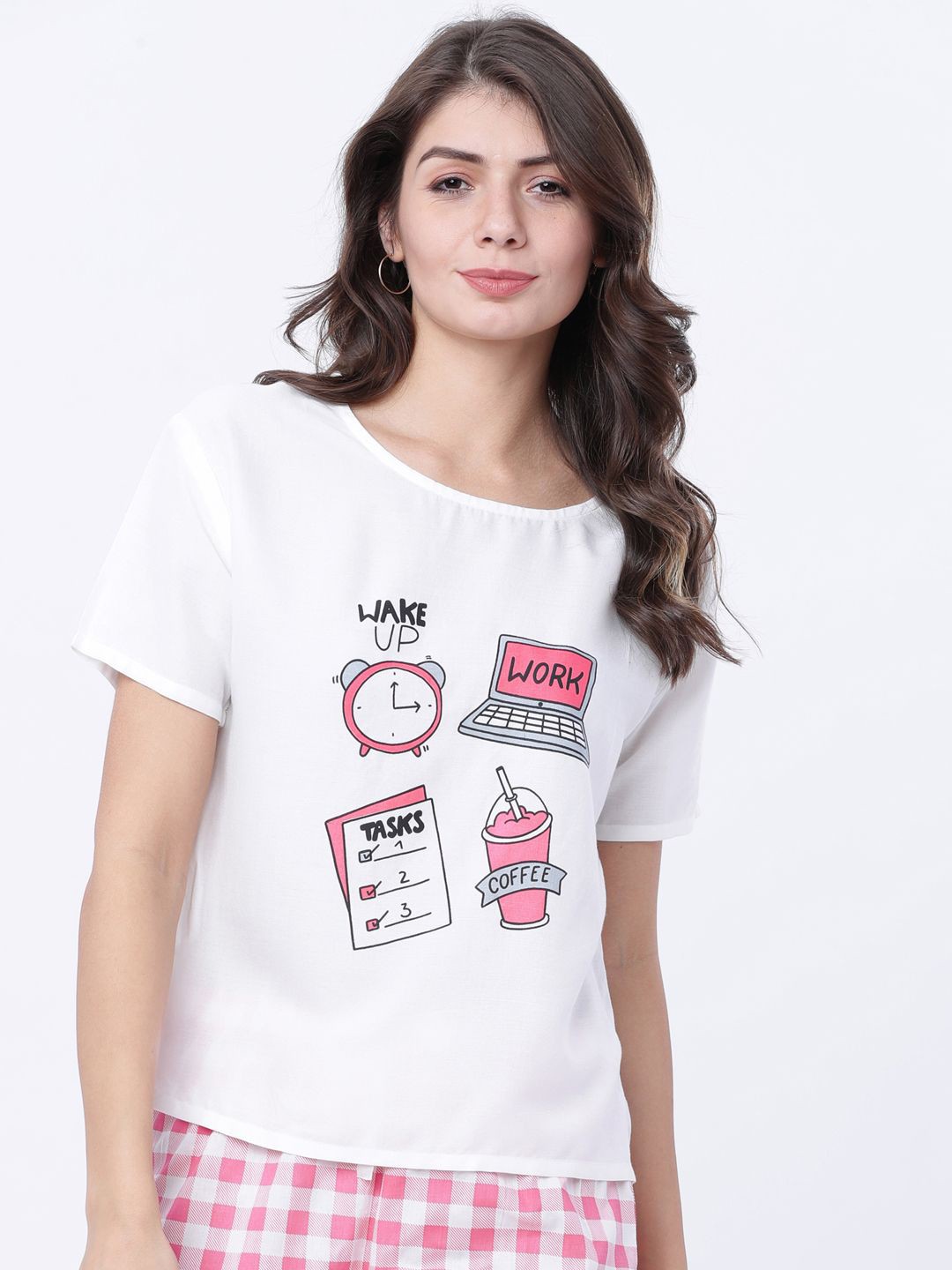 

Tokyo Talkies Print Top, White