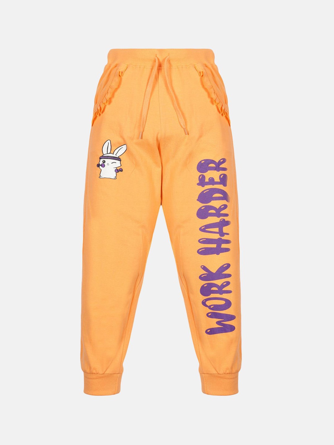

KiddoPanti Girls Regular Fit Joggers, Peach