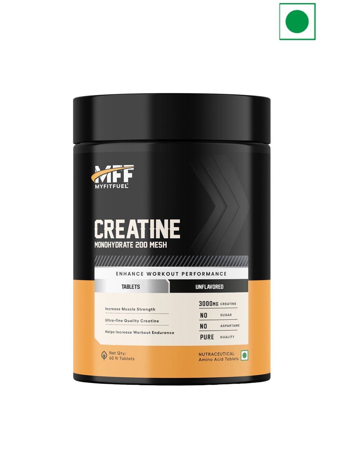 

MyFitFuel Creatine Monohydrate 200 Mesh - Unflavoured - 60 Tablets, Cream